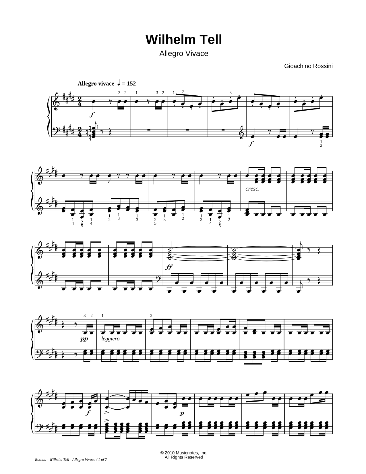William Tell Overture - Allegro Vivace