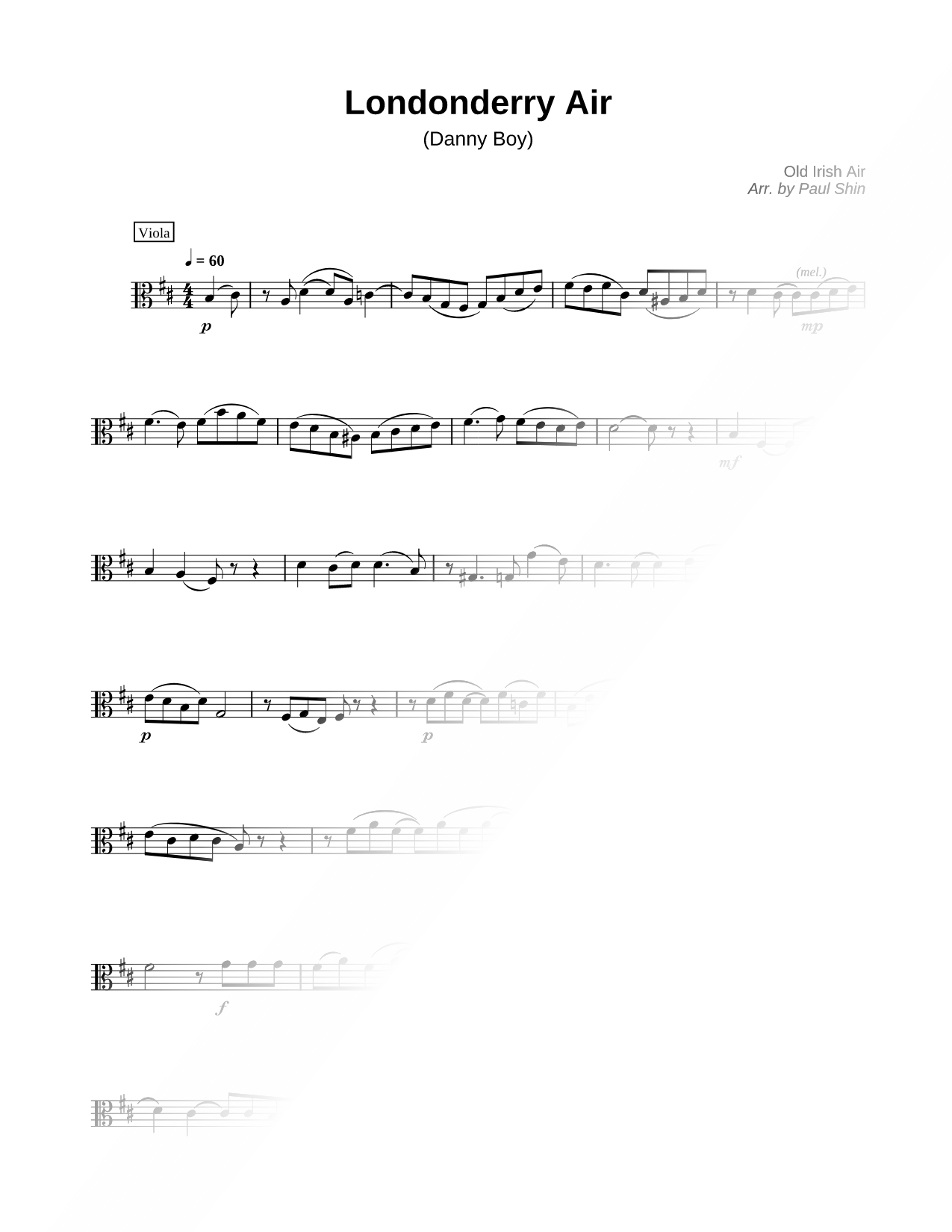 Londonderry Air - Viola