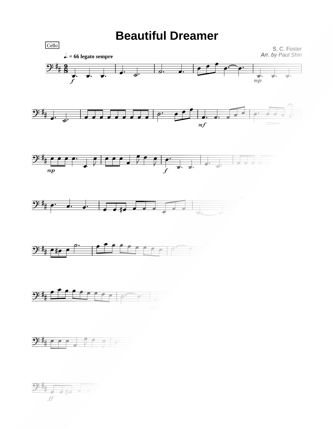 Beautiful Dreamer - Cello