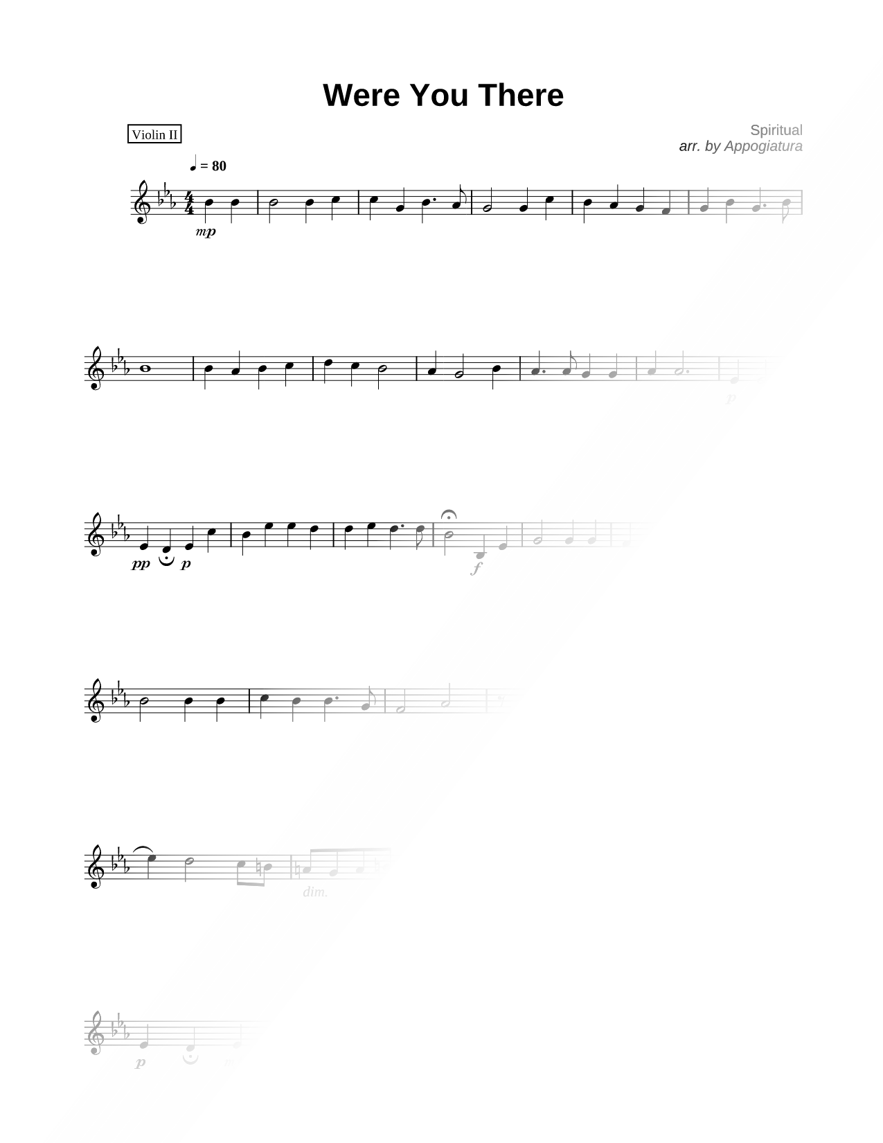 Were You There? - Violin 2