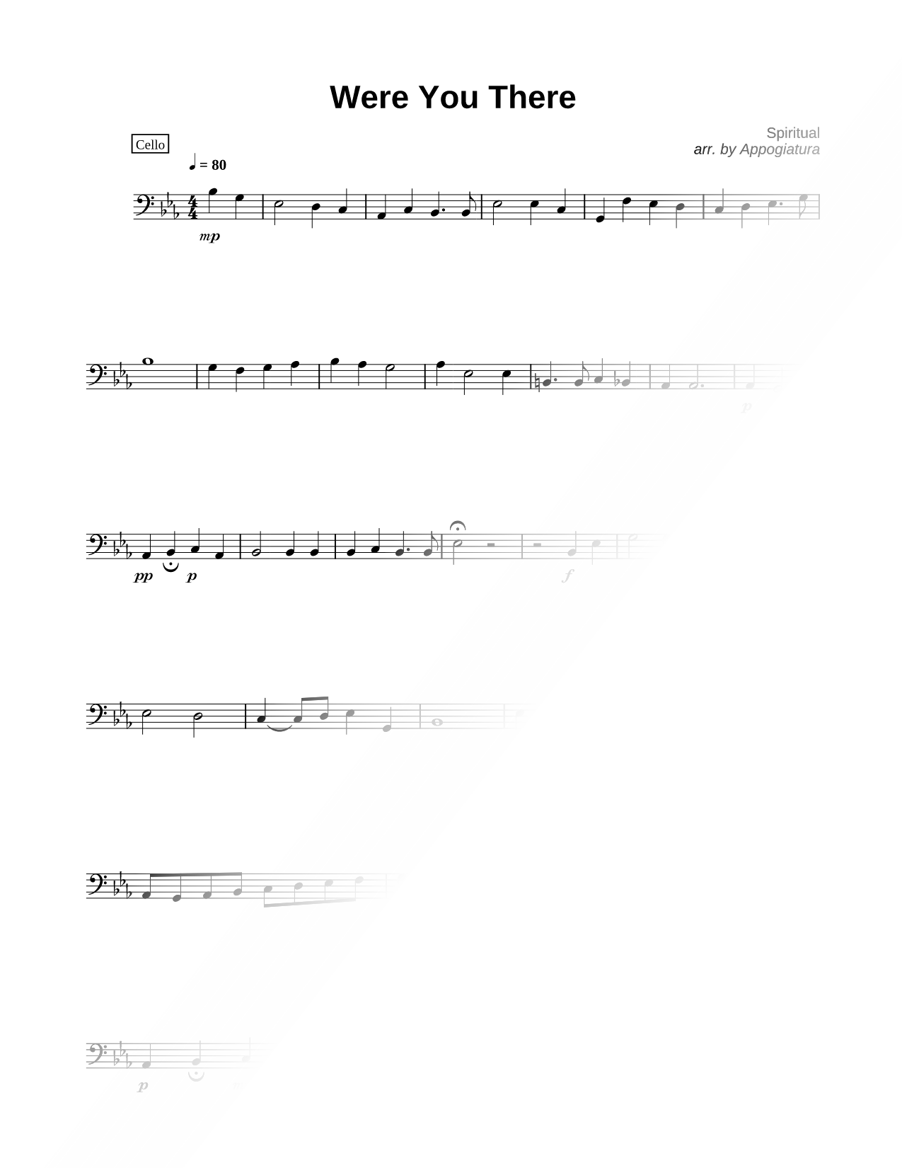 Were You There? - Cello