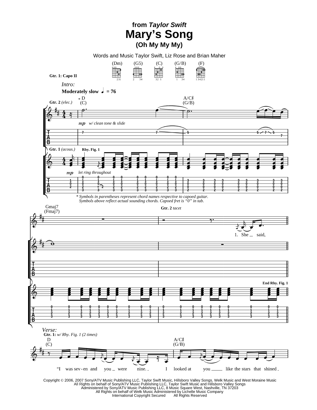 Mary's Song