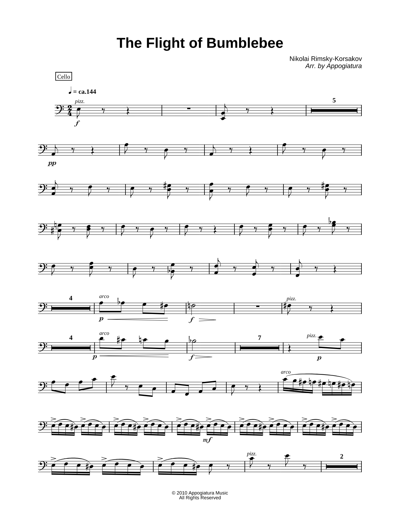The Flight of Bumblebee - Cello