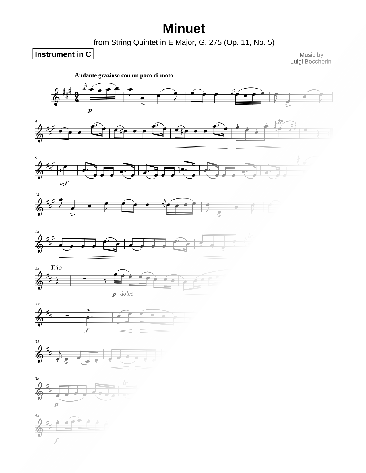 Minuet - C Instrument