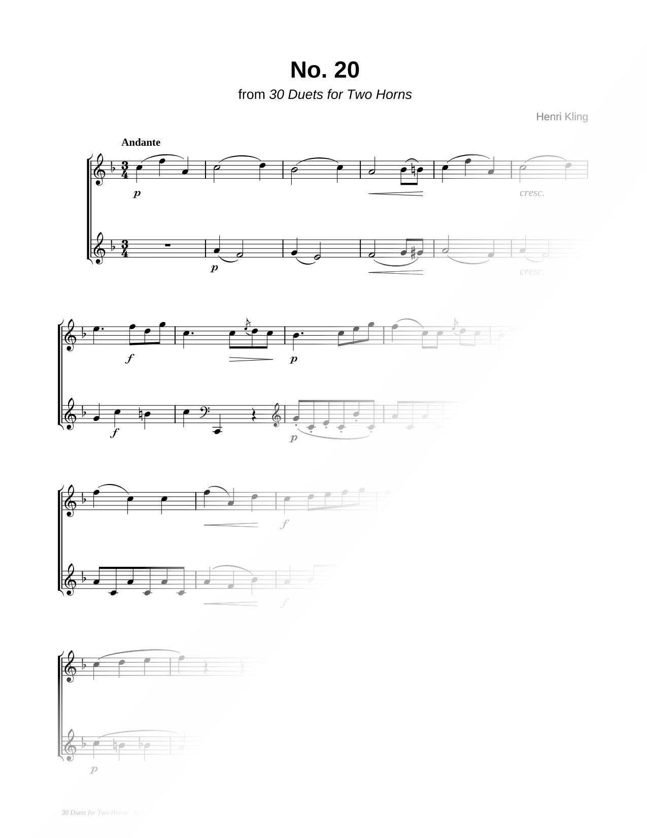 Horn Duet No. 20
