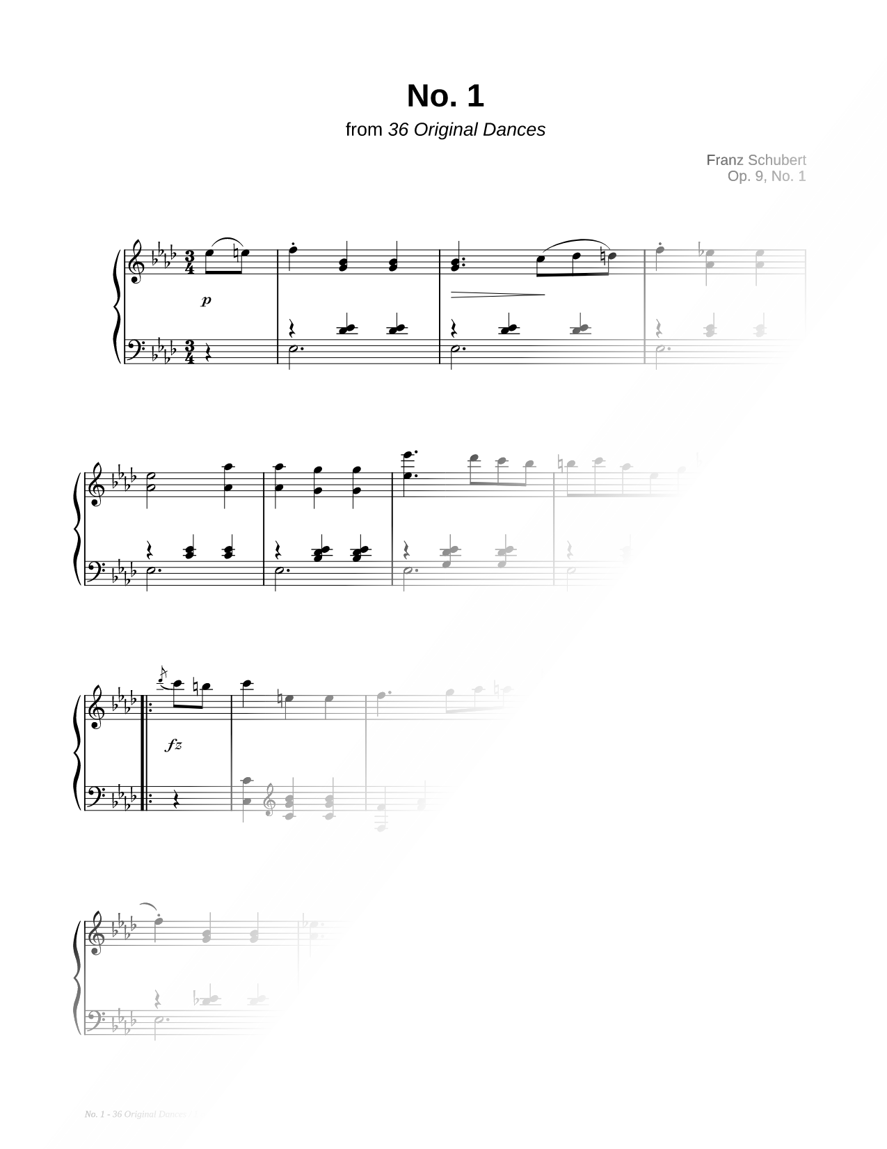 36 Original Dances, Op. 9, Dance No. 1