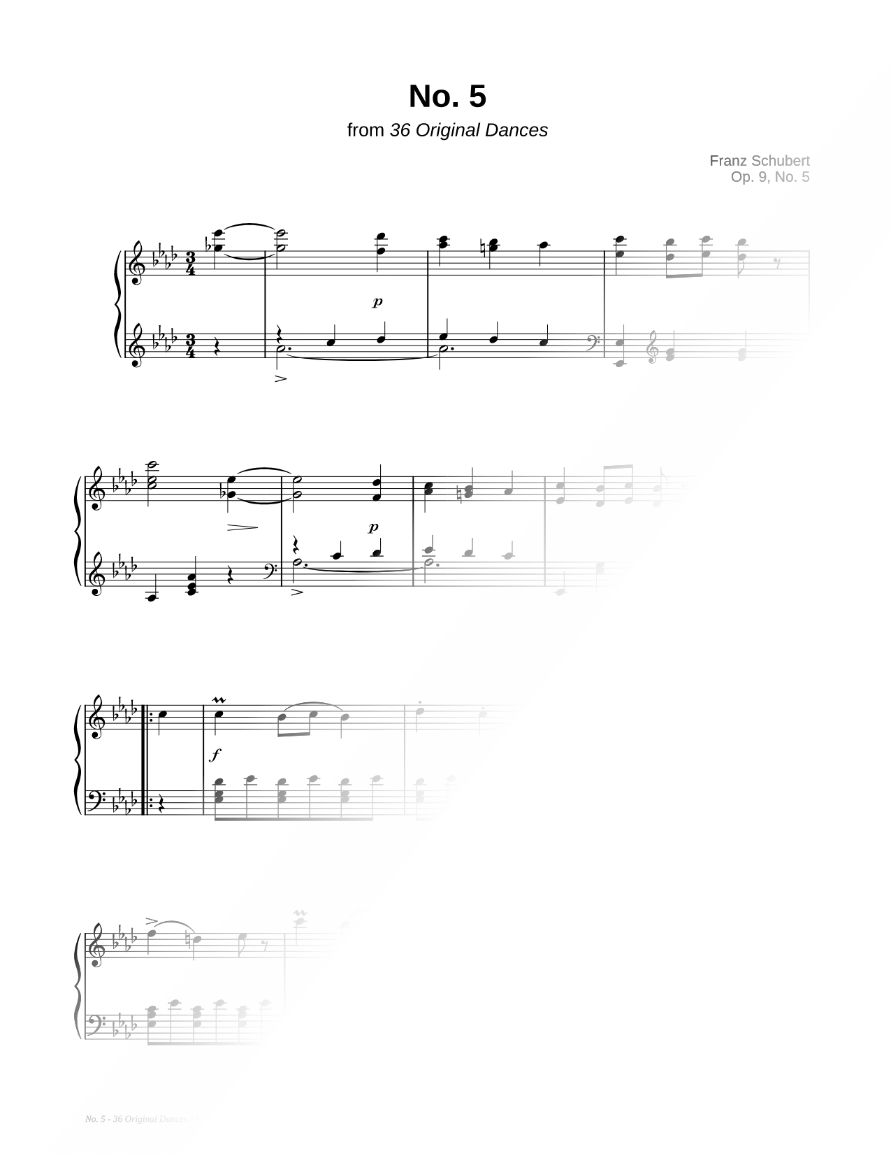 36 Original Dances, Op. 9, Dance No. 5