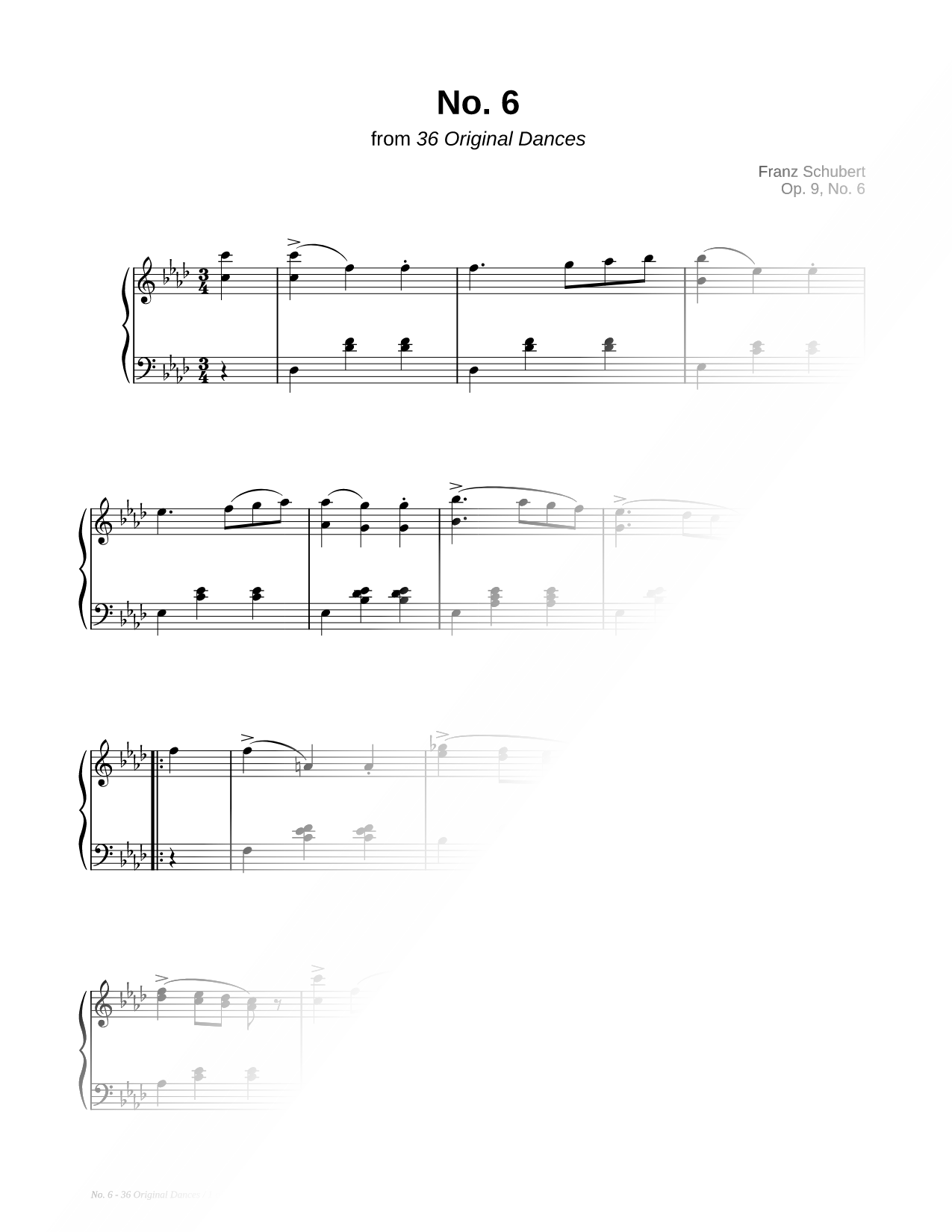 36 Original Dances, Op. 9, Dance No. 6