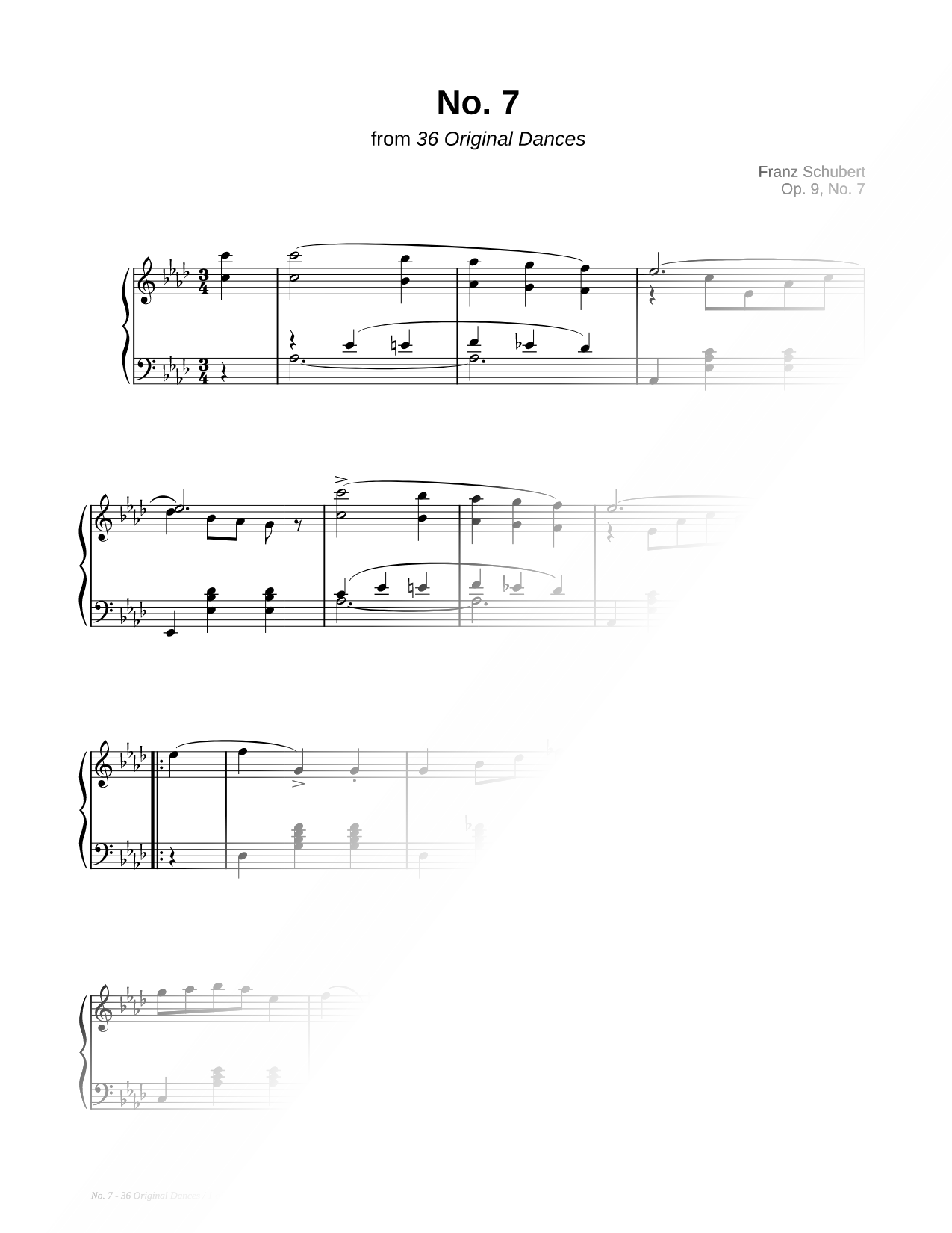 36 Original Dances, Op. 9, Dance No. 7