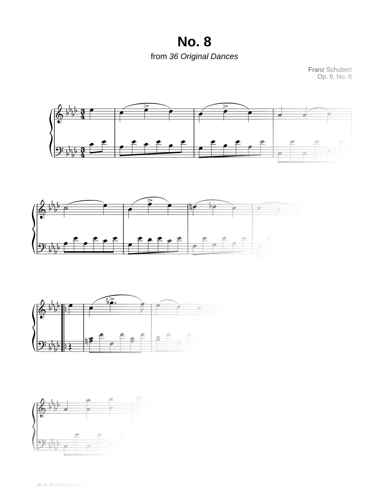 36 Original Dances, Op. 9, Dance No. 8