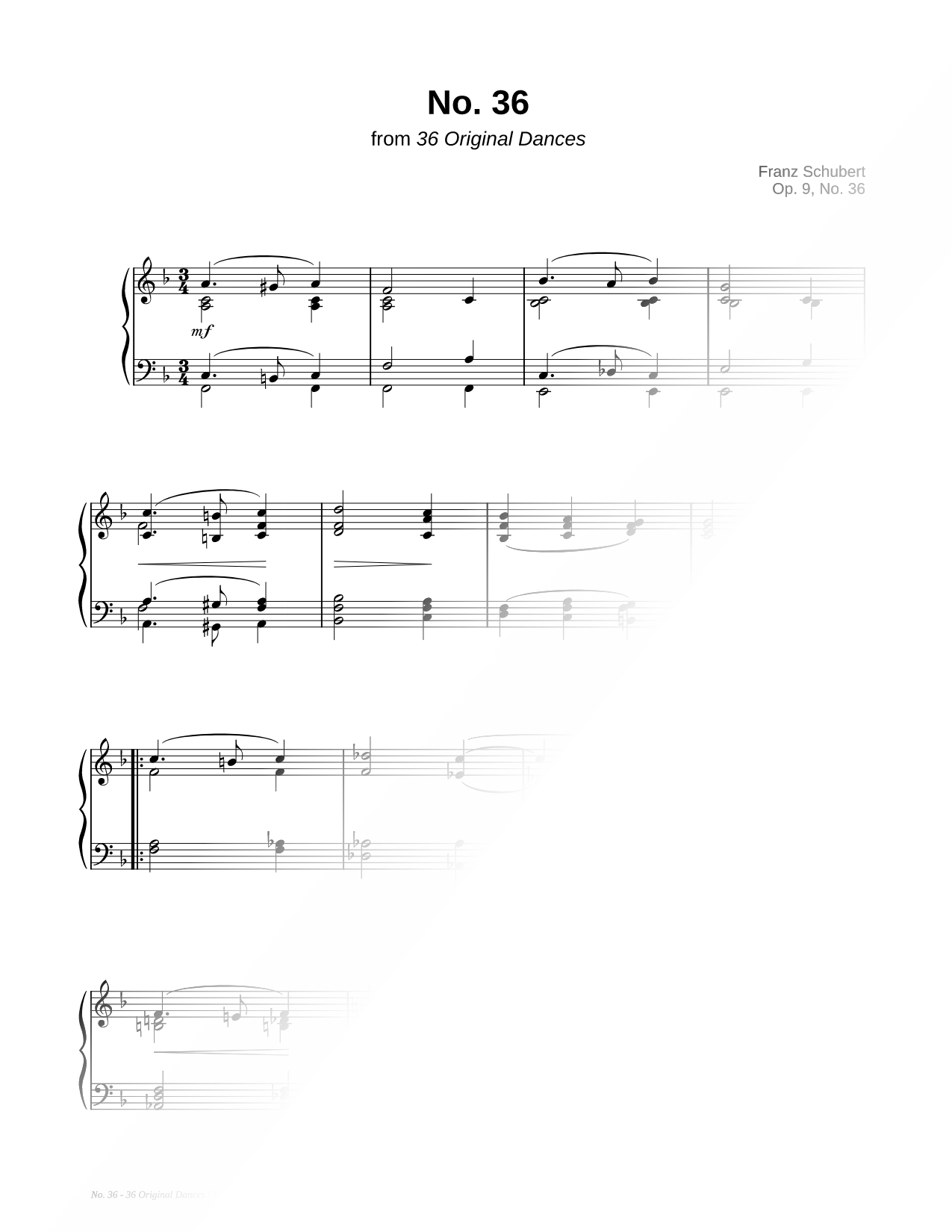 36 Original Dances, Op. 9, Dance No. 36