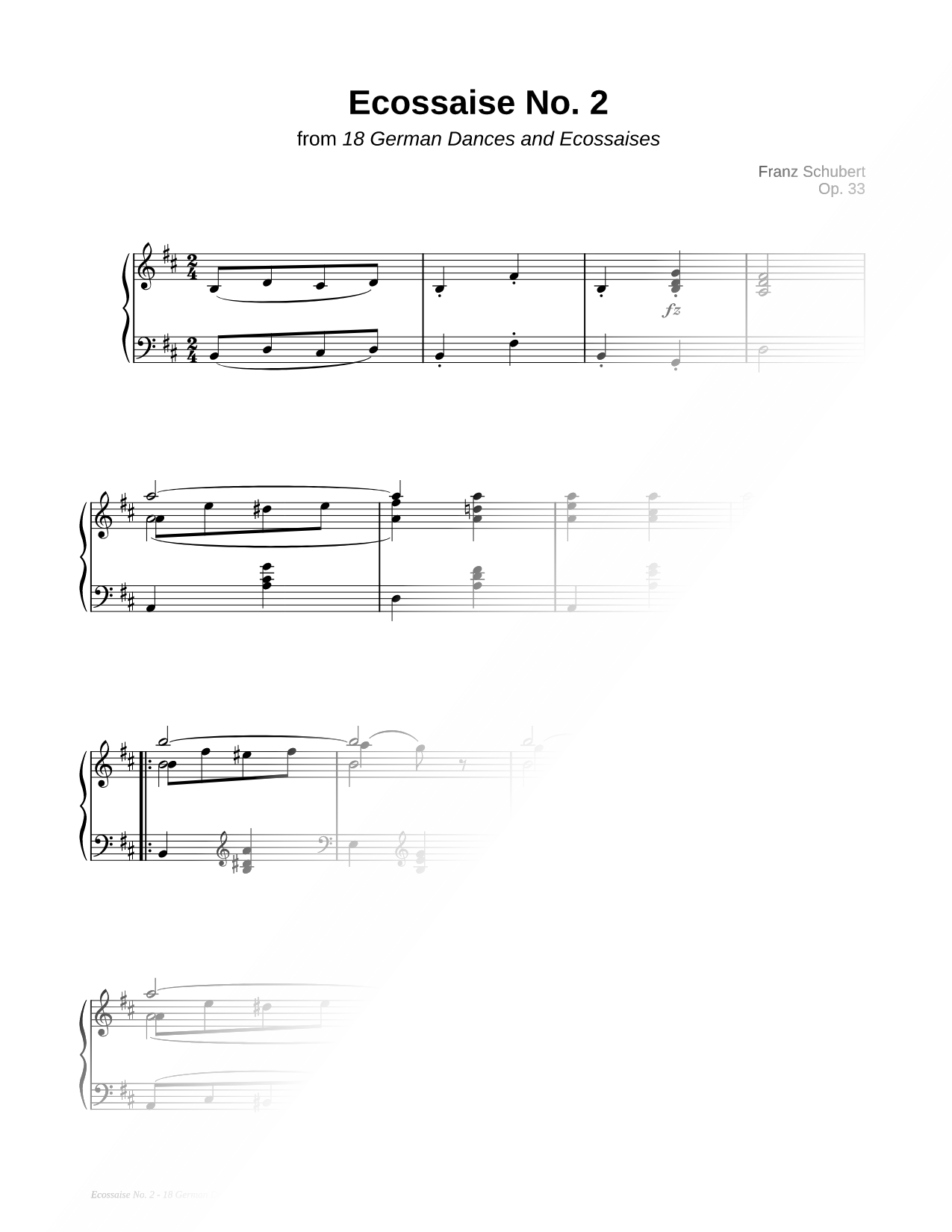 18 German Dances and Ecossaises, Op. 33: Ecossaise No. 2