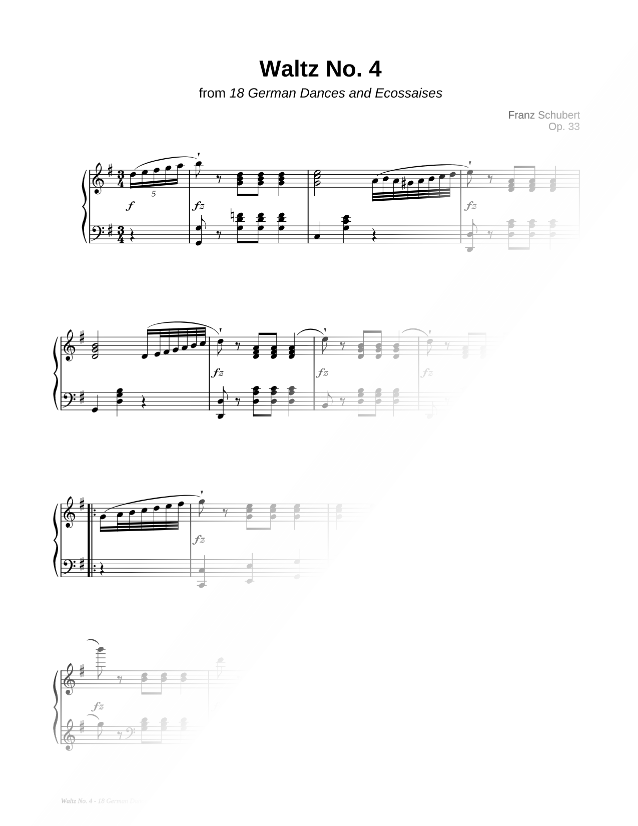 18 German Dances and Ecossaises, Op. 33: Waltz No. 4