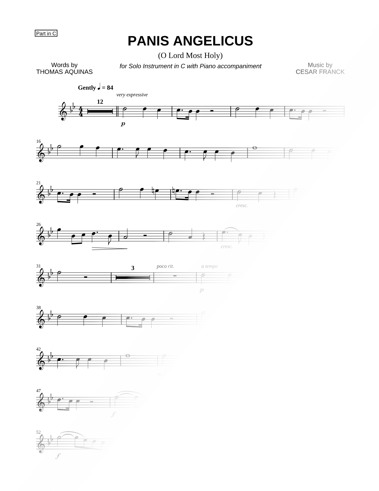 Panis Angelicus - C Instrument