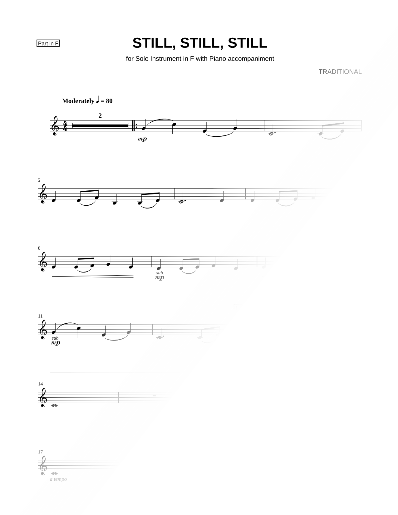 Still, Still, Still - F Instrument