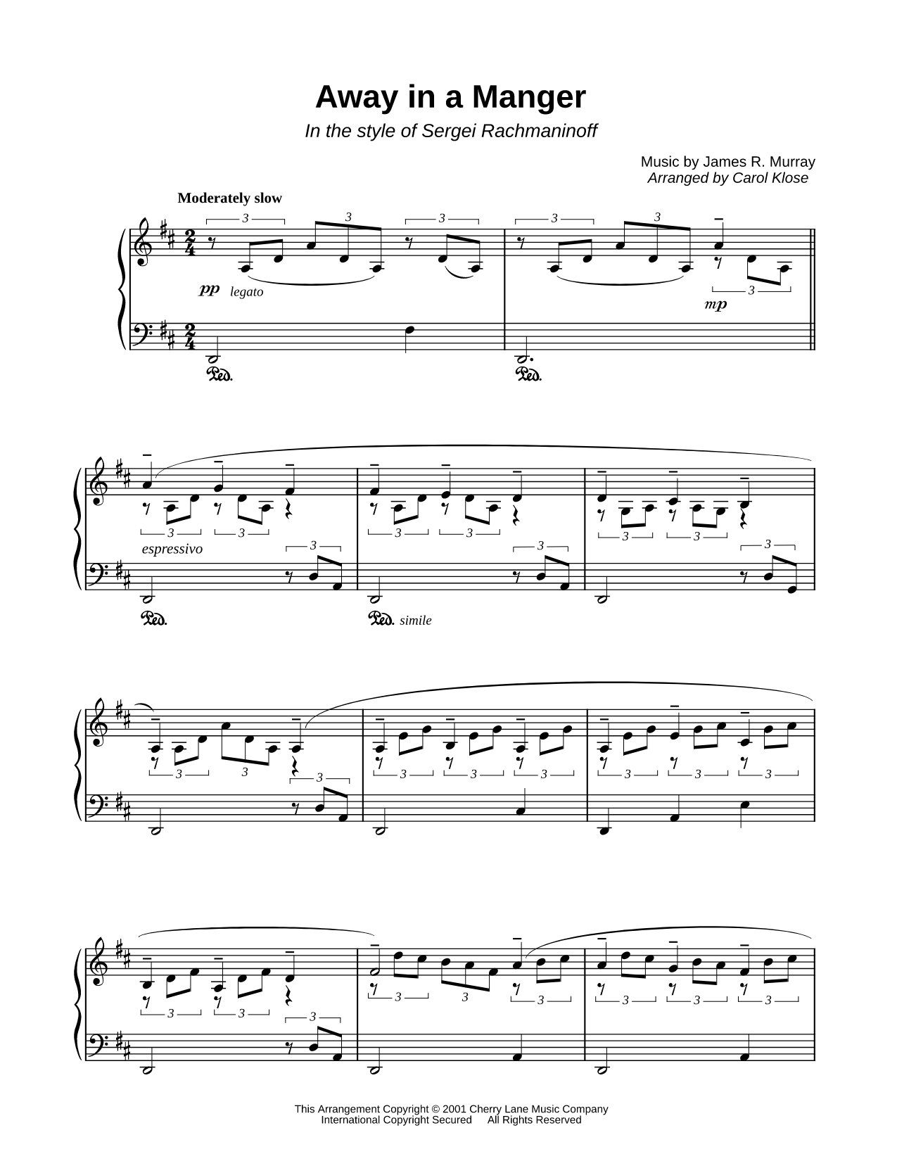 Away In a Manger - In the style of Sergei Rachmaninoff