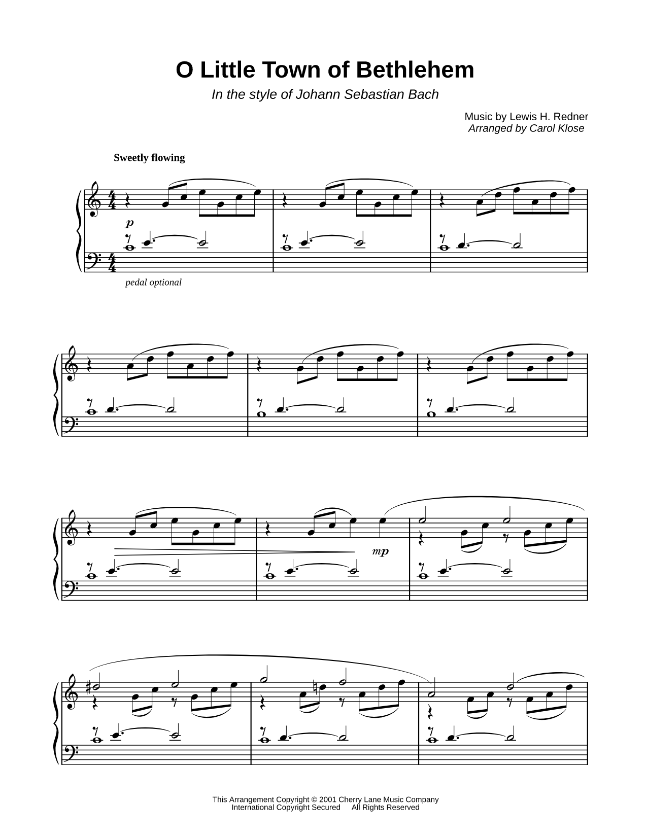 O Little Town of Bethlehem - In the style of J.S. Bach