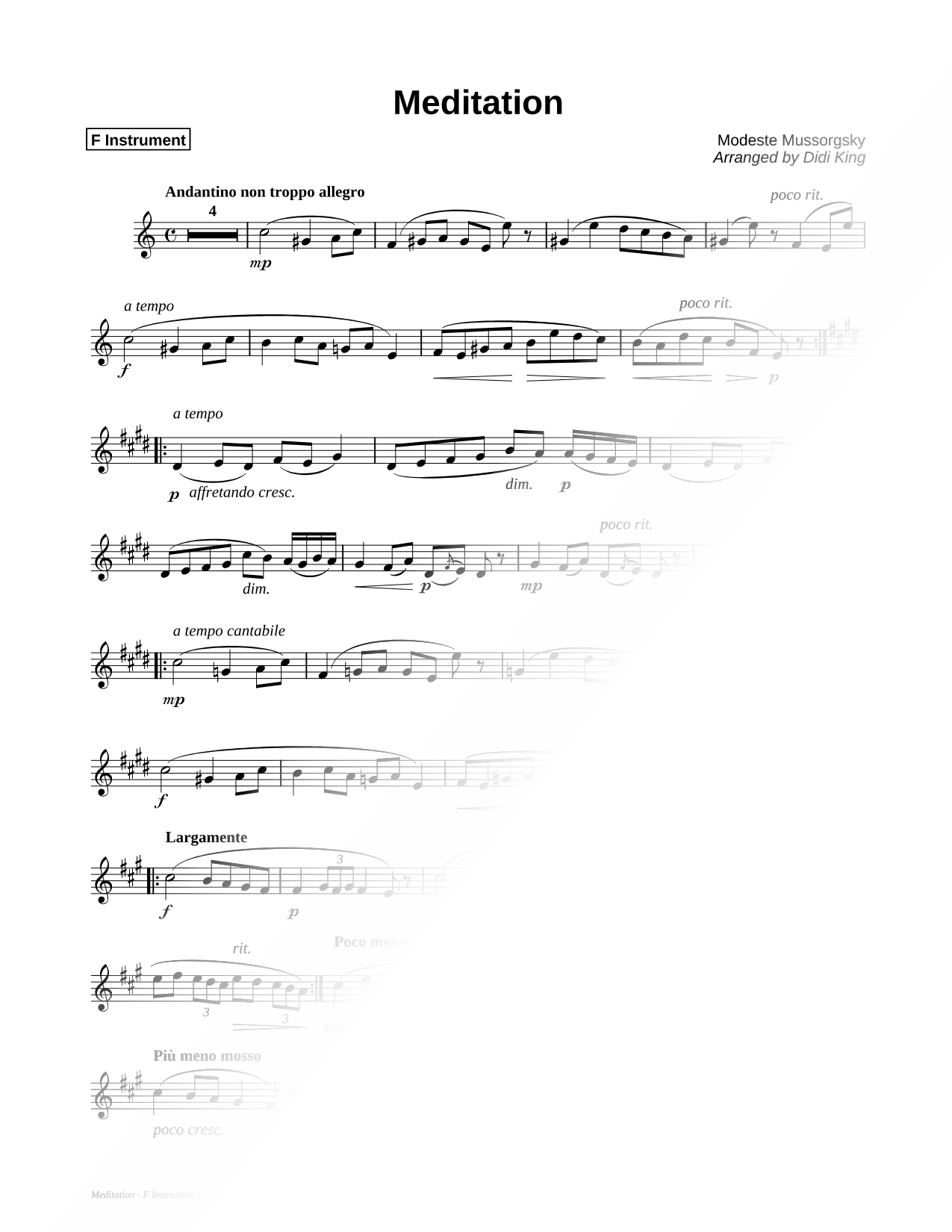 Meditation - F Instrument