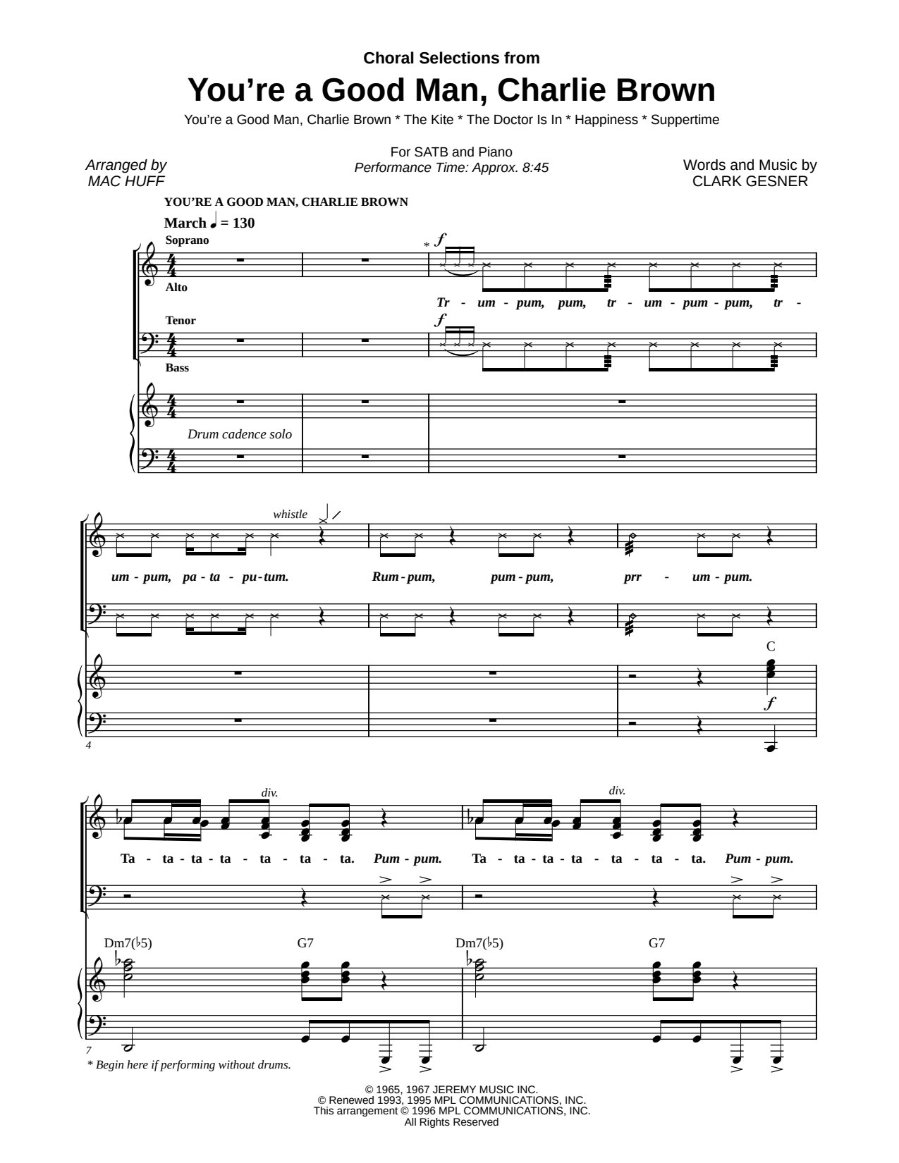 Choral Selections from You're a Good Man, Charlie Brown