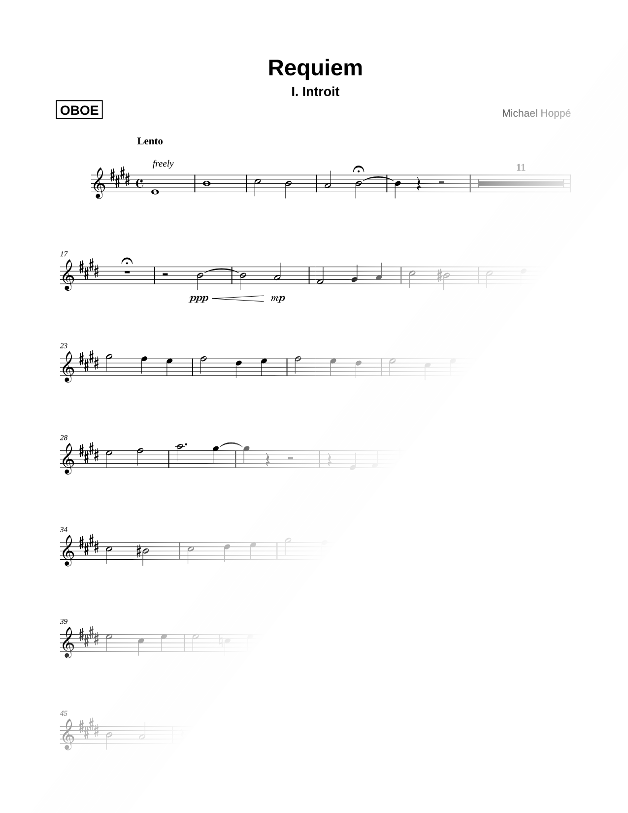 Requiem, I. Introit - Oboe Part