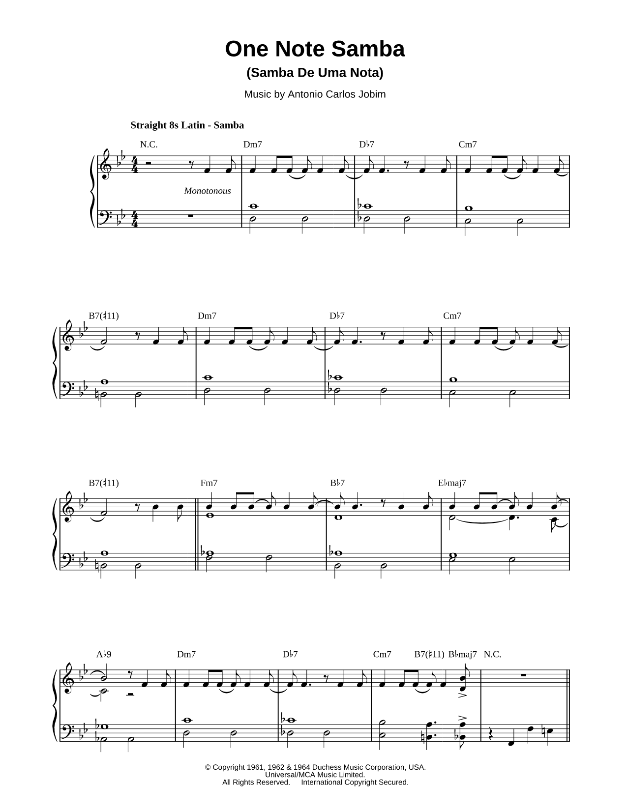 One Note Samba