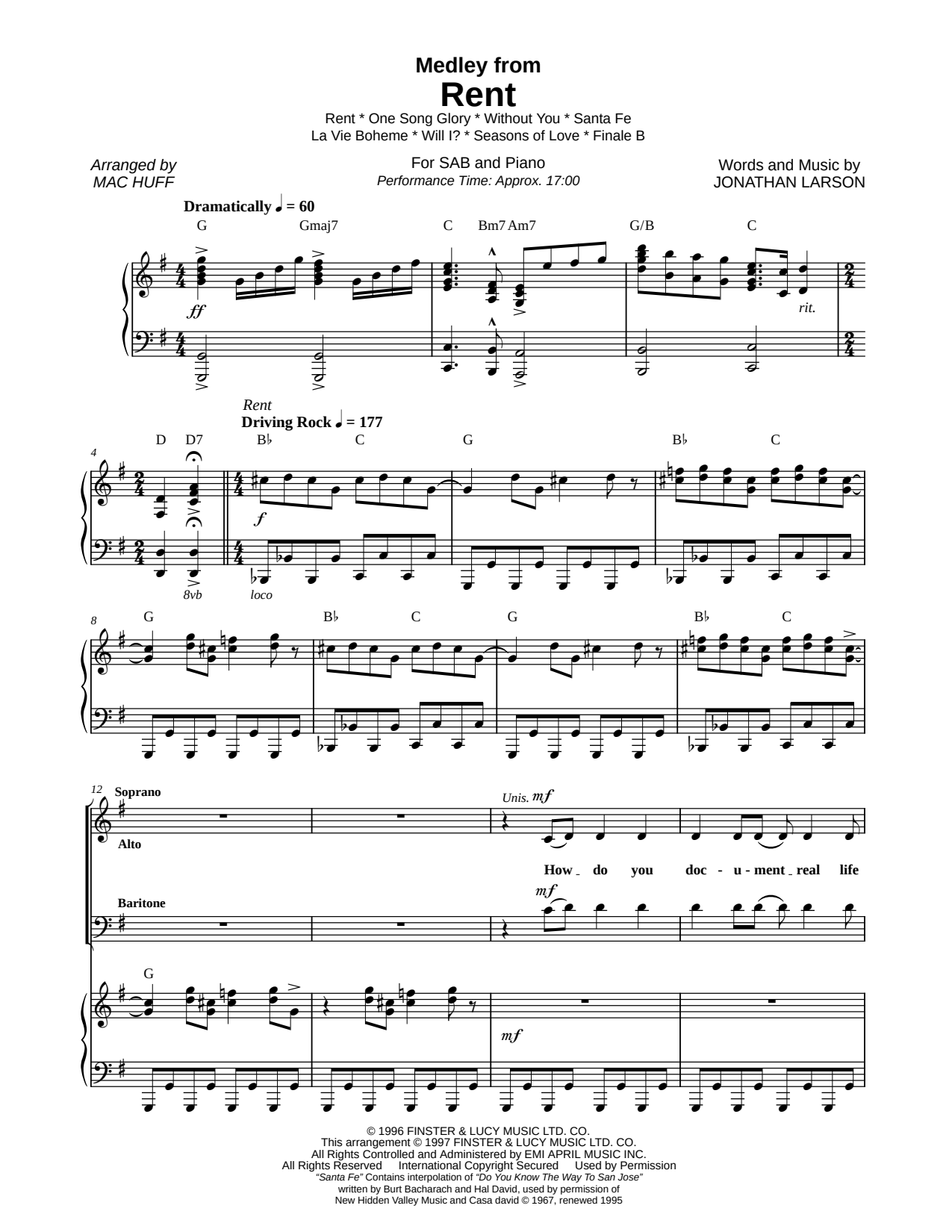 Medley from Rent