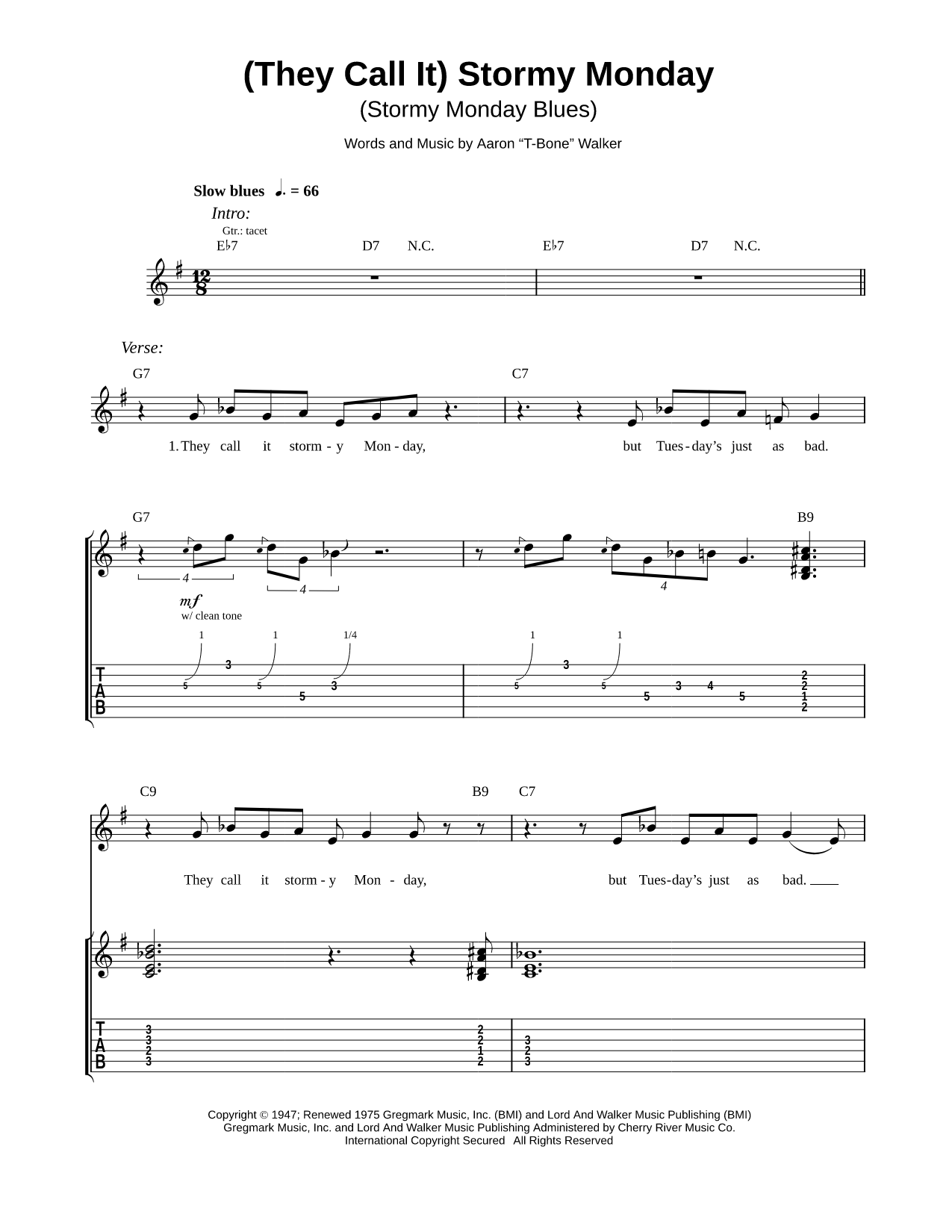 (They Call It) Stormy Monday