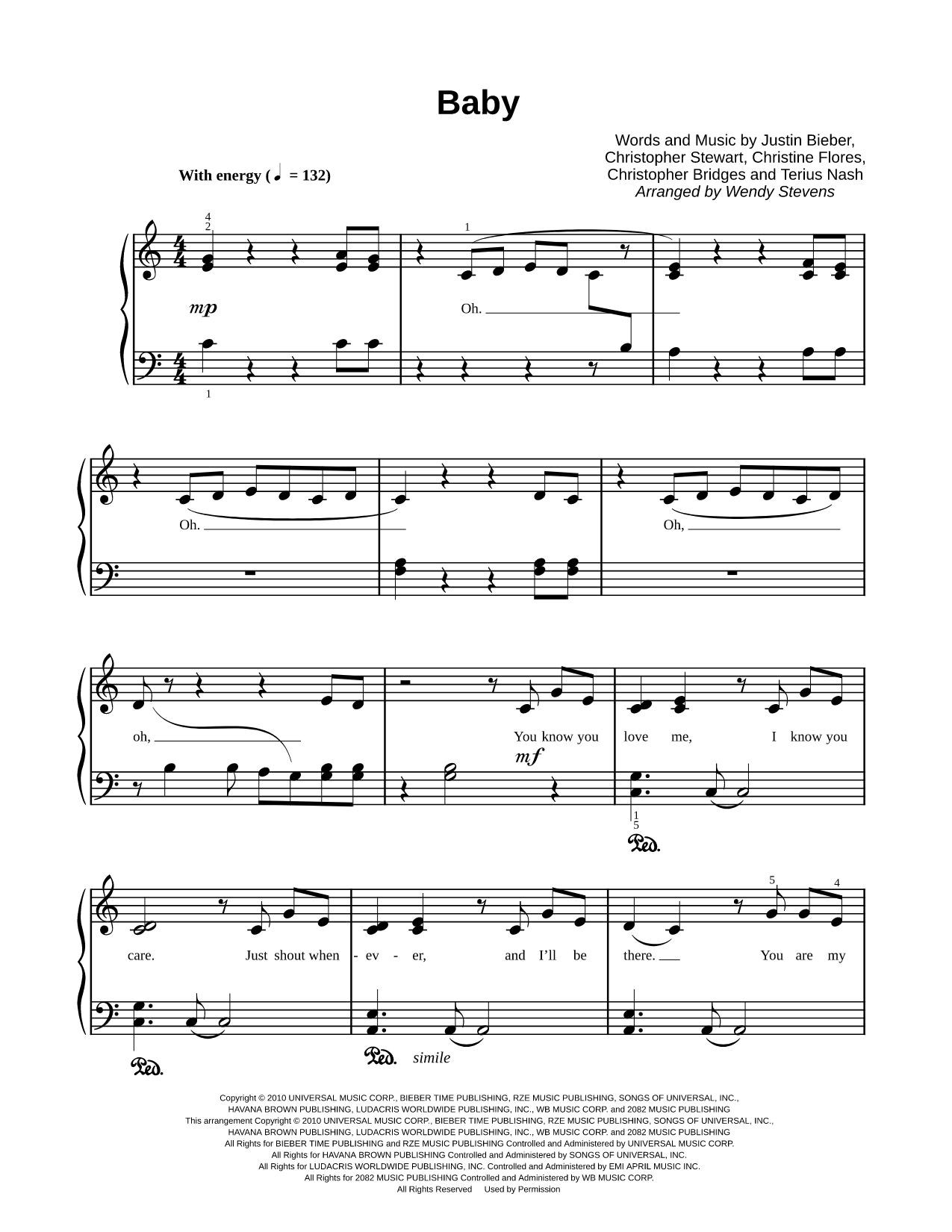 Baby Sheet Music — Easy Piano