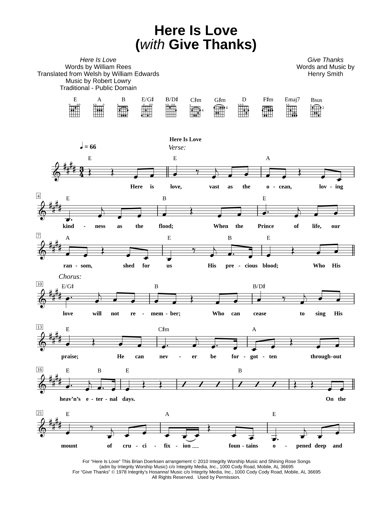 Here Is Love (with Give Thanks)