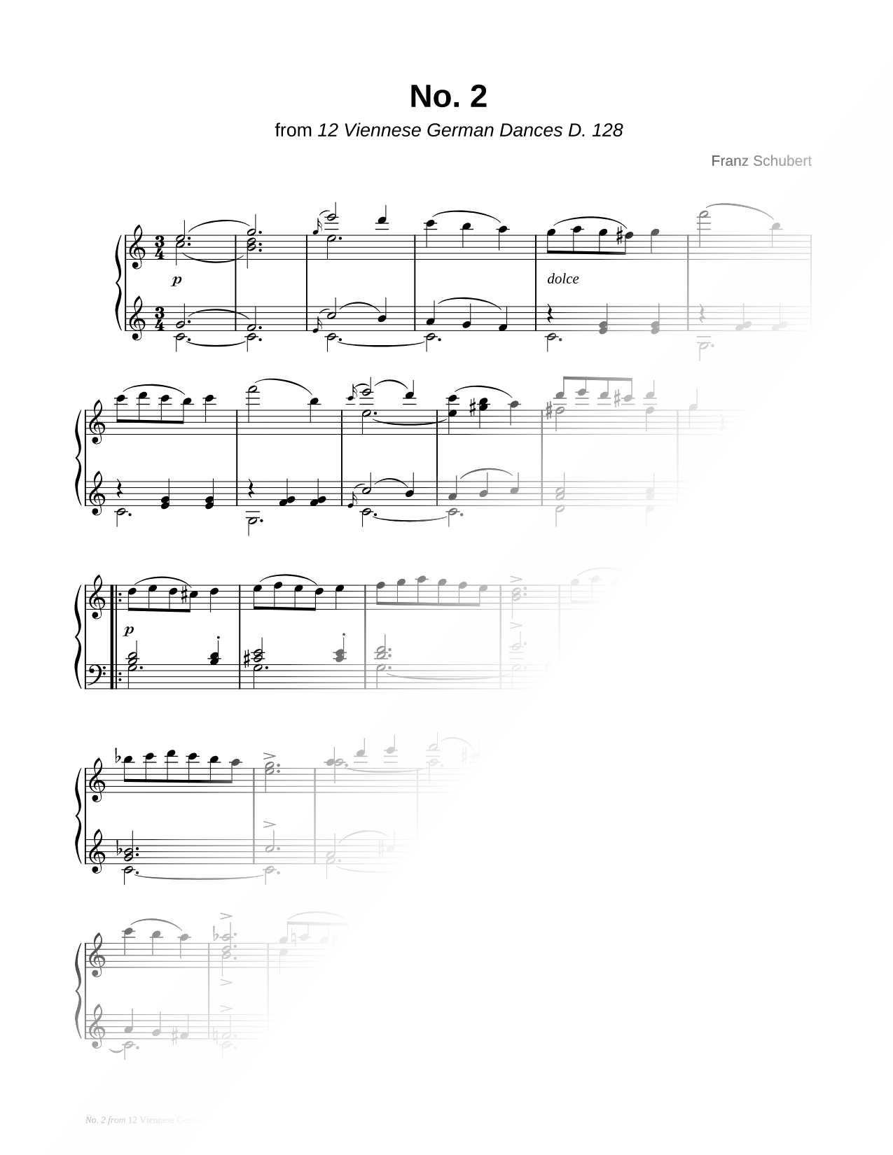 Twelve Viennese German Dances, No. 2
