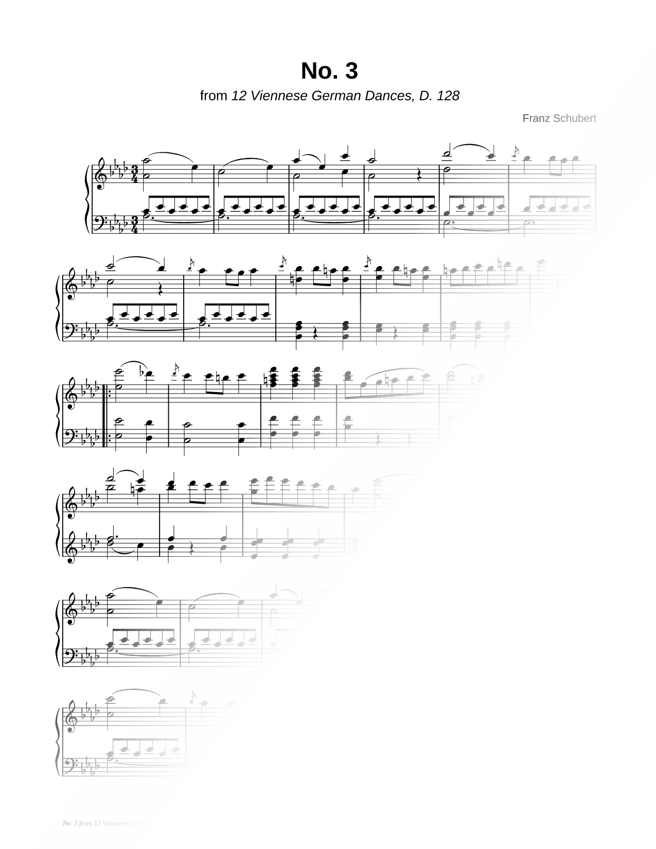Twelve Viennese German Dances, No. 3