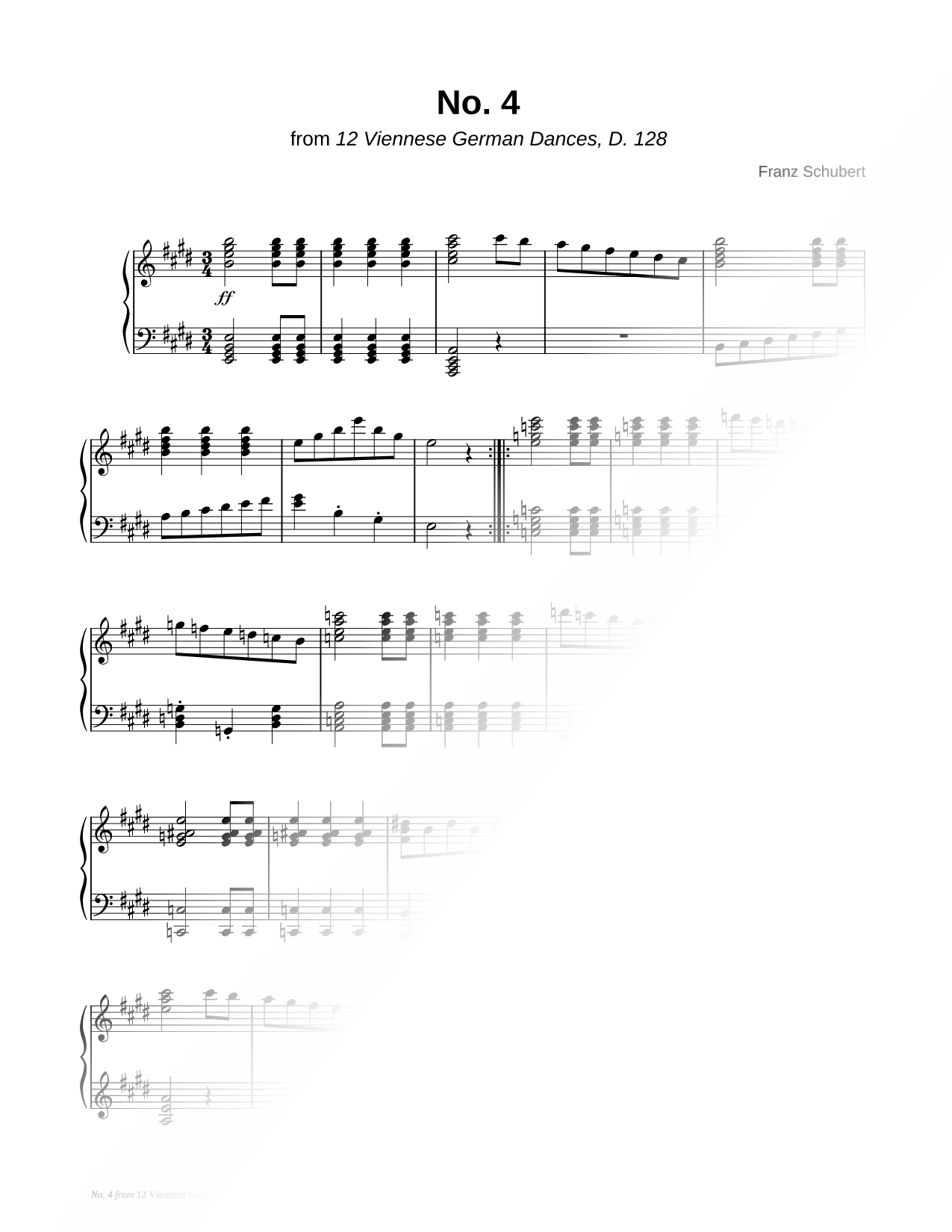 Twelve Viennese German Dances, No. 4