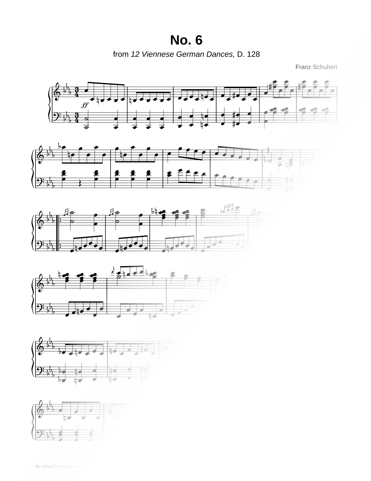 Twelve Viennese German Dances, No. 6