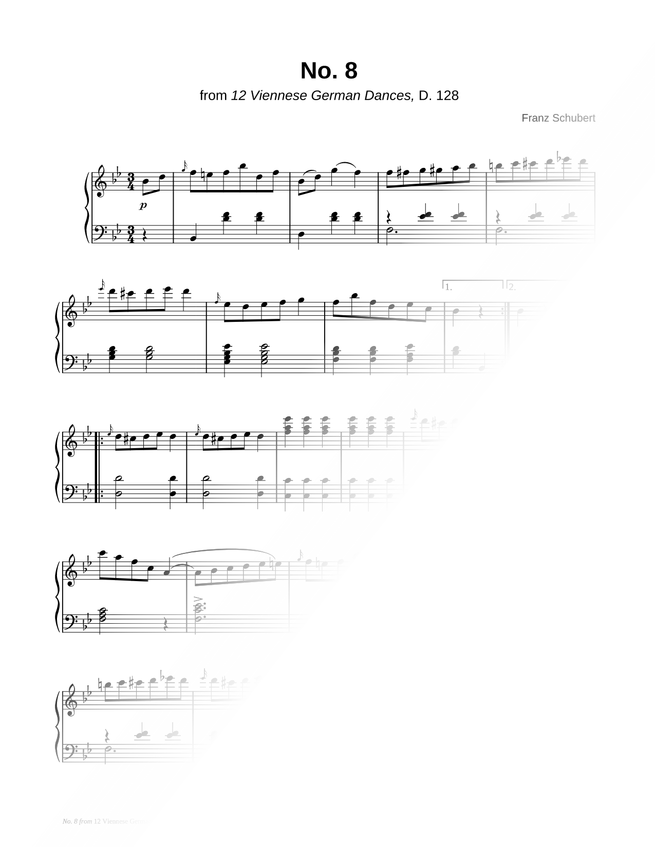 Twelve Viennese German Dances, No. 8