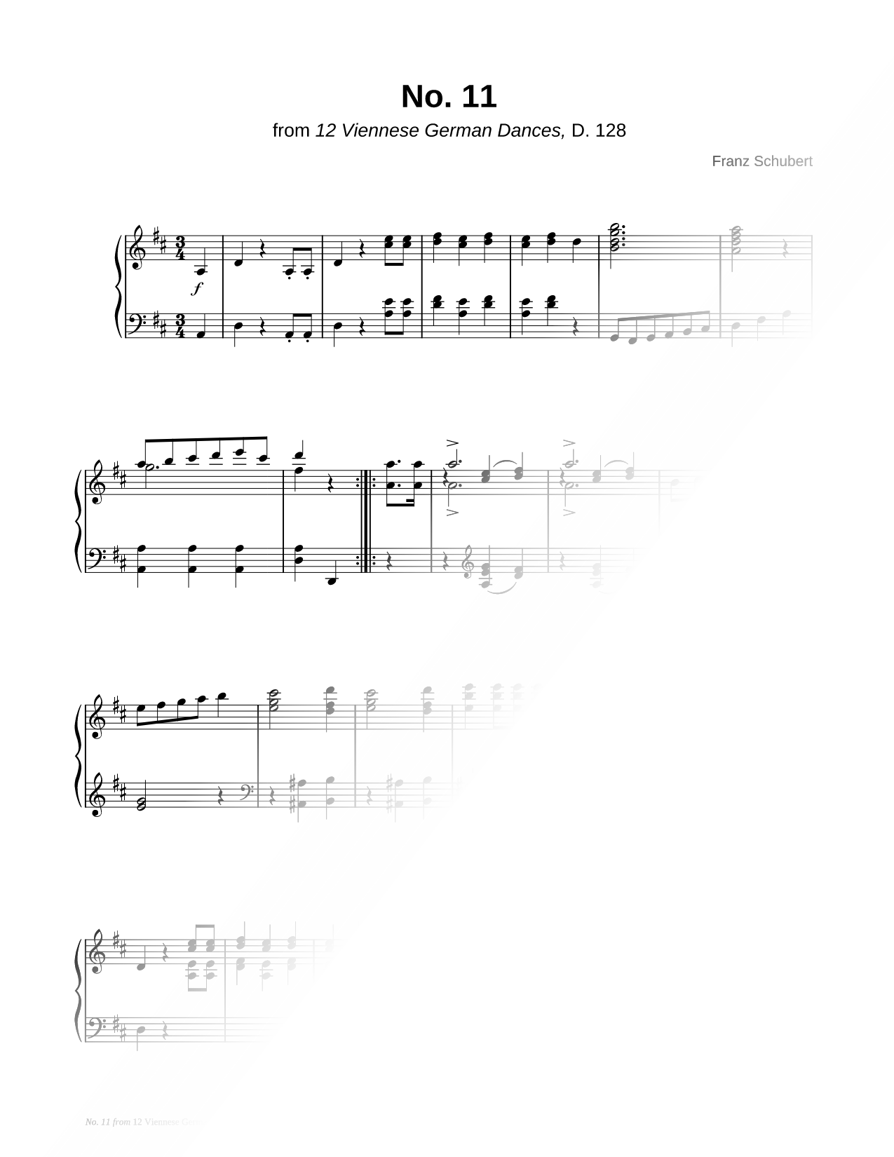 Twelve Viennese German Dances, No. 11