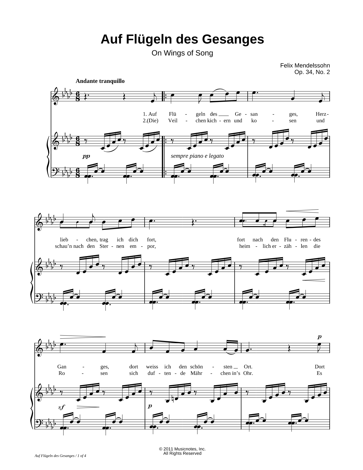 On Wings of Song