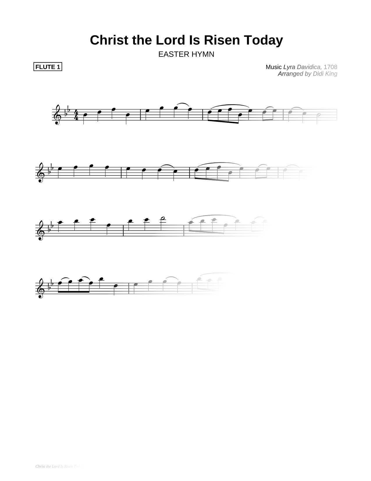 Christ the Lord Is Risen Today - Flute 1 (Flute Quartet)
