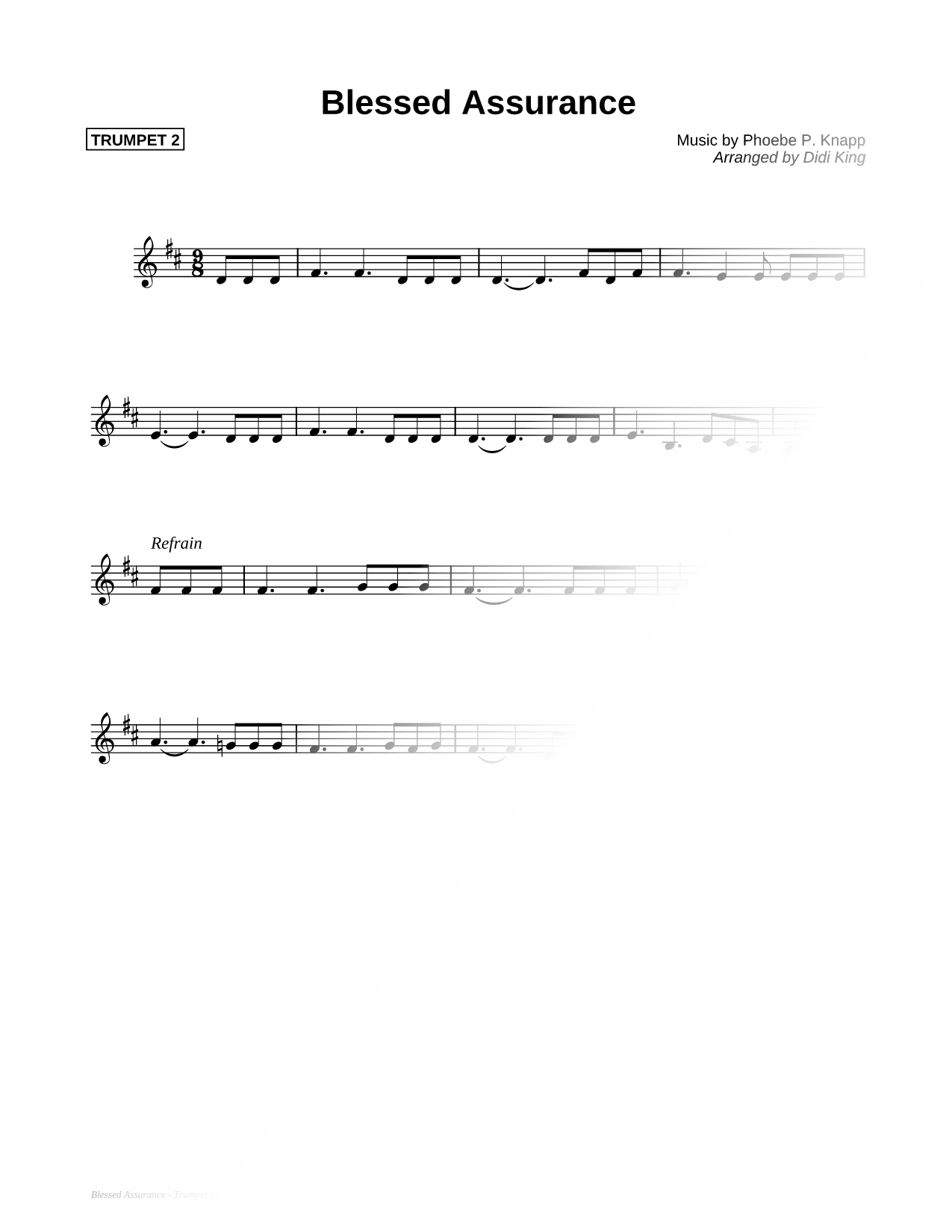 Blessed Assurance - Trumpet 2 (Brass Quartet)