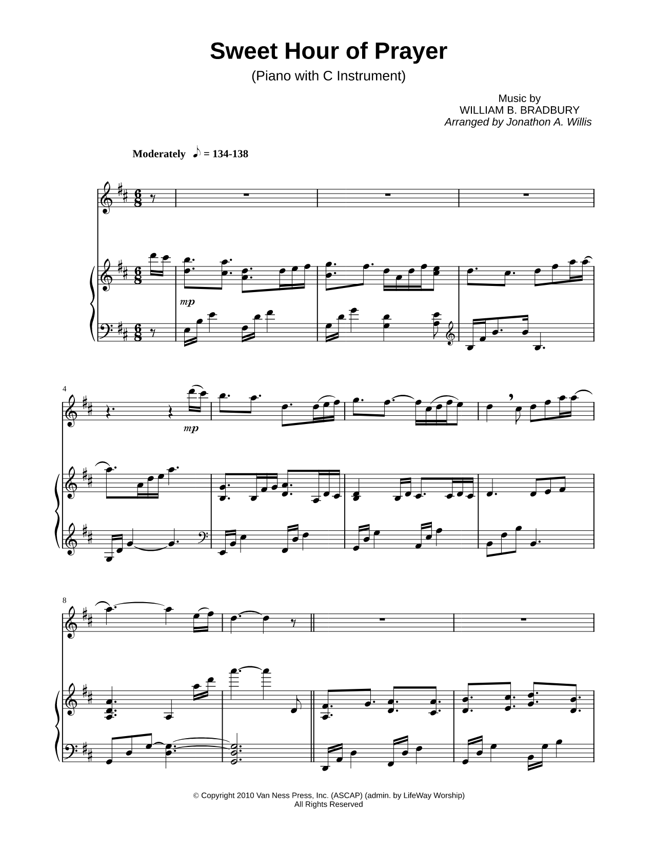 Sweet Hour of Prayer - Piano Accompaniment