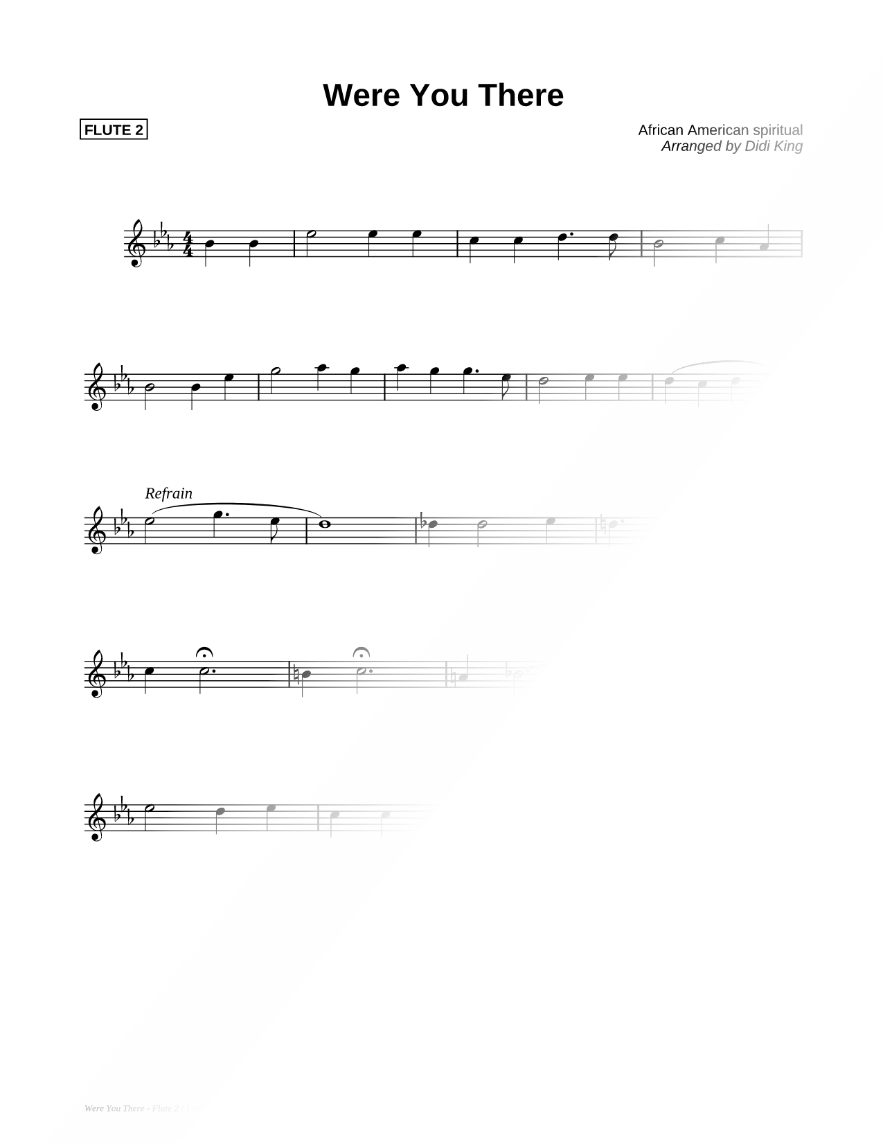 Were You There? - Flute 2 (Flute Quartet)