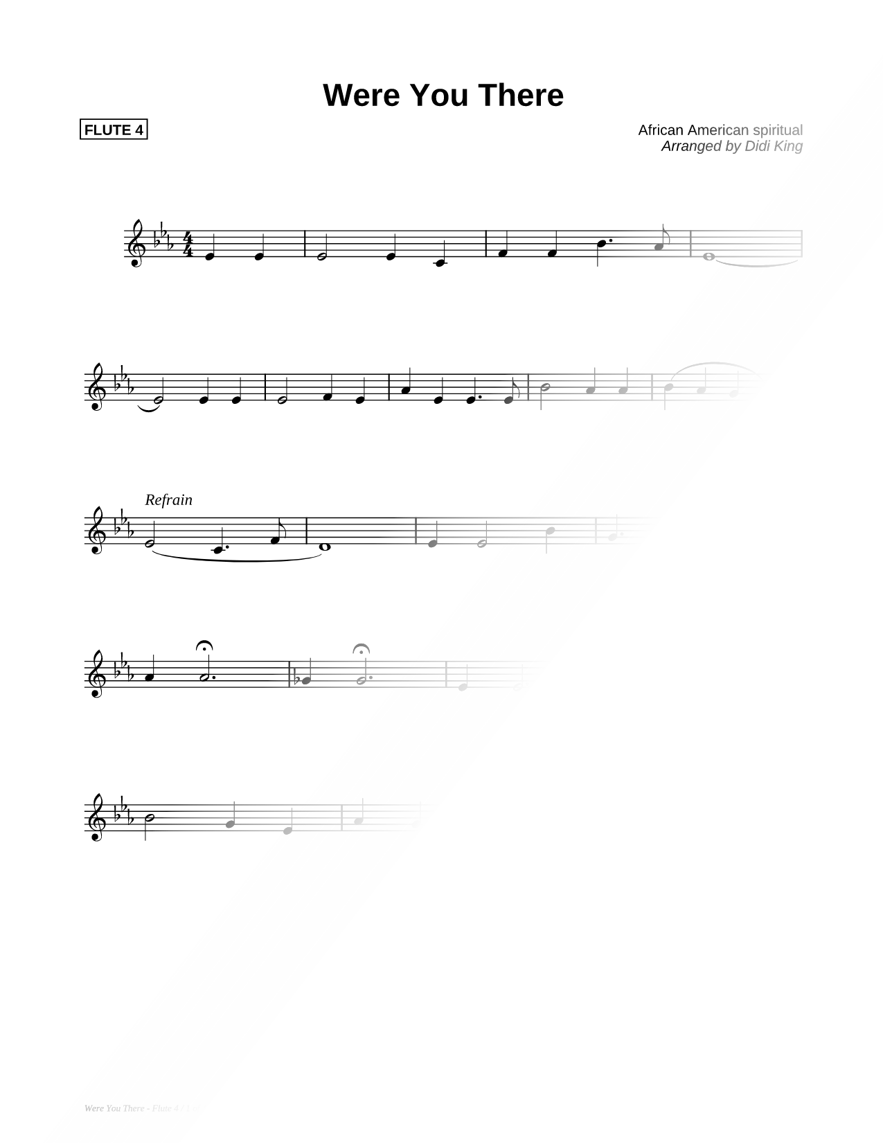 Were You There? - Flute 4 (Flute Quartet)