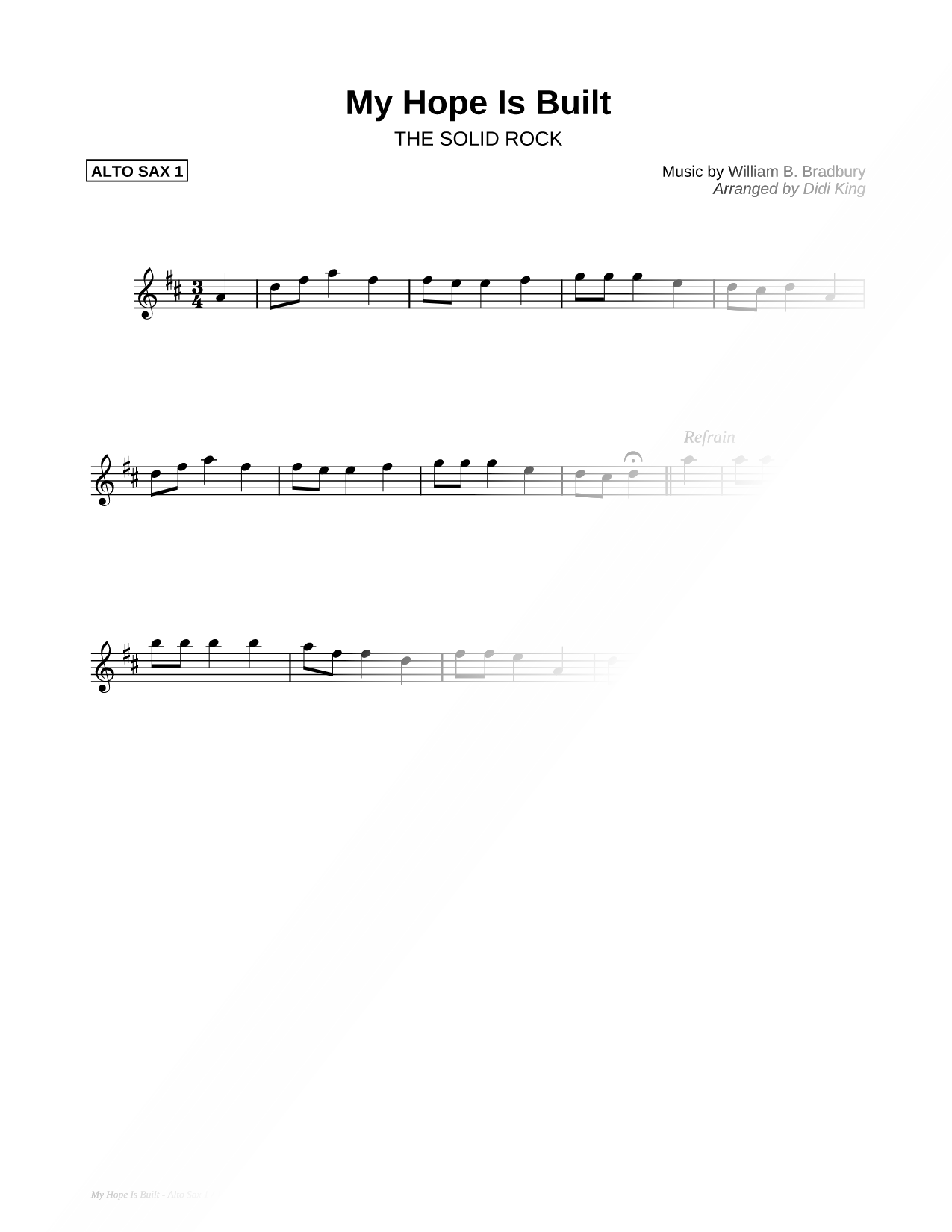 My Hope Is Built - Alto Sax 1 (Saxophone Quartet)