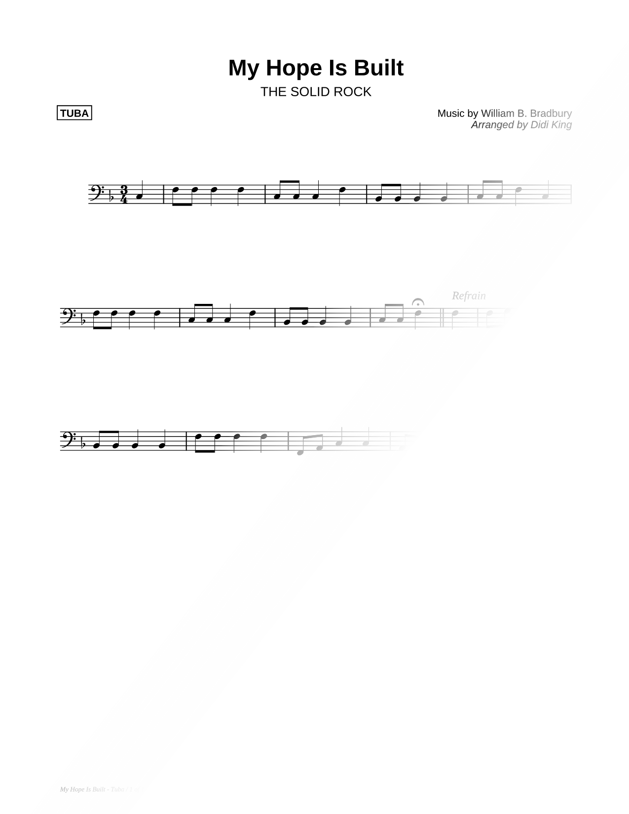 My Hope Is Built - Tuba (Brass Quartet)