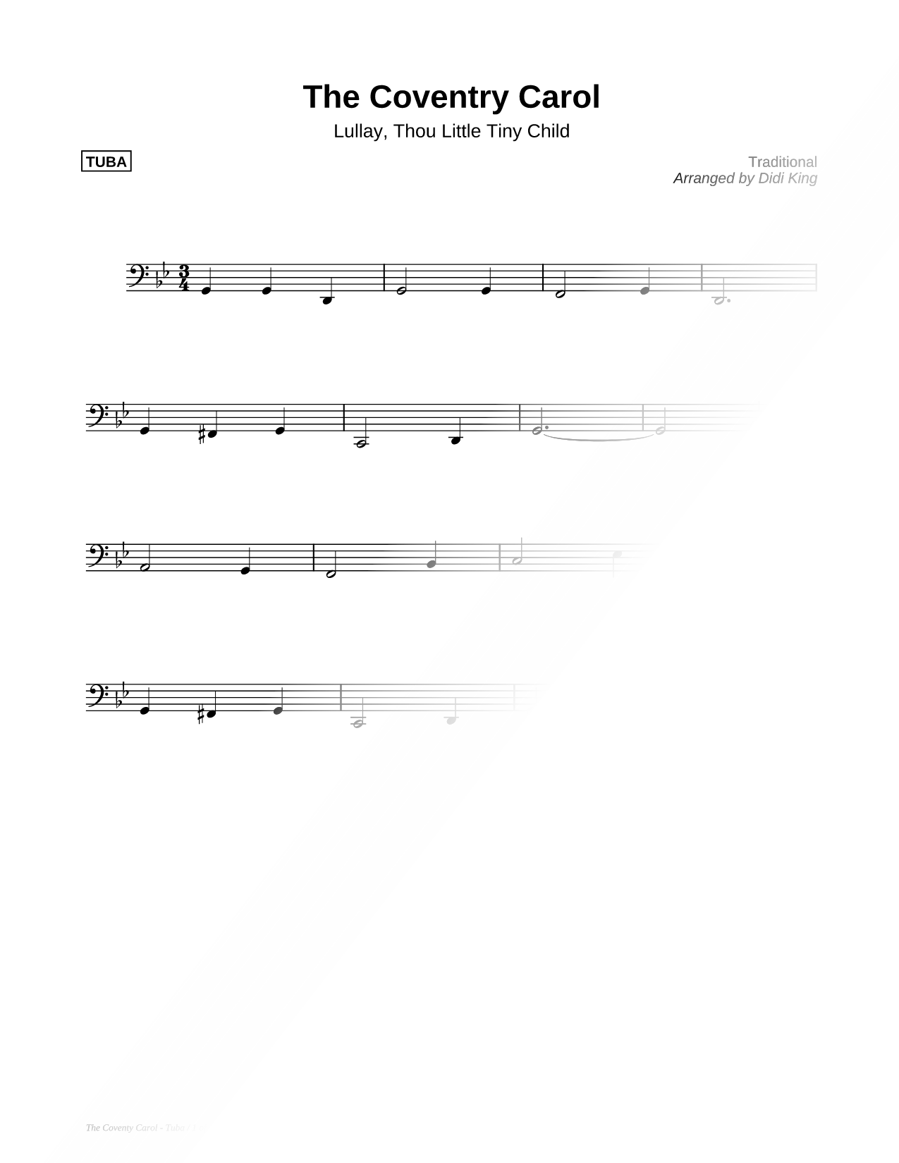 The Coventry Carol - Tuba