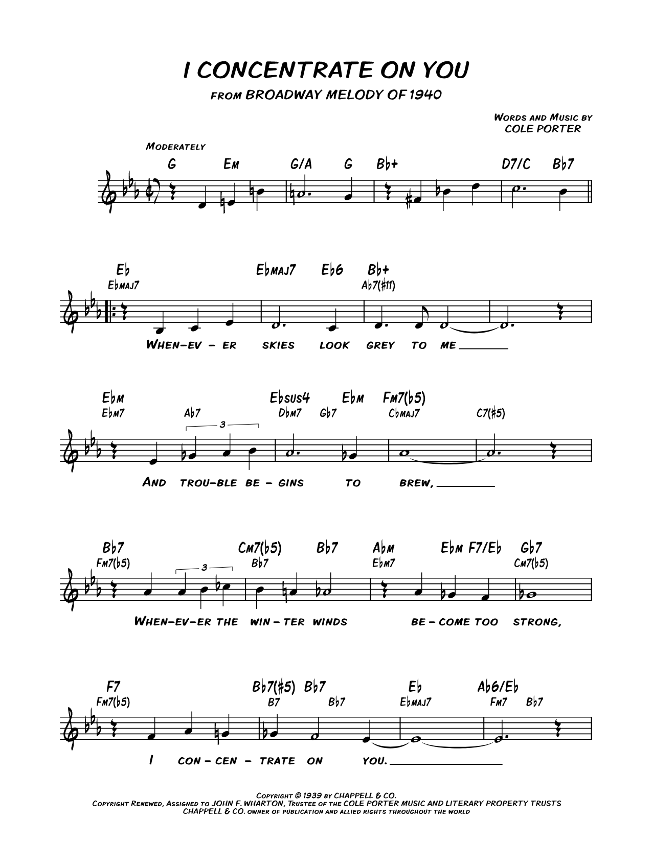 I Concentrate on You