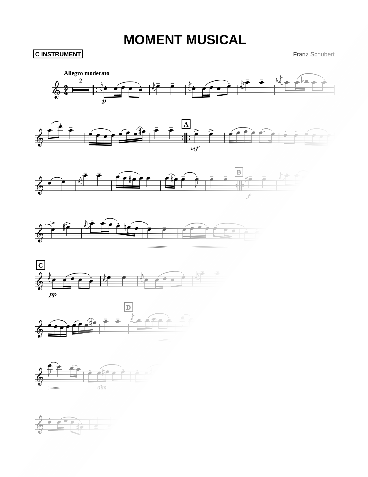 Moment Musical No. 3 - C Instrument