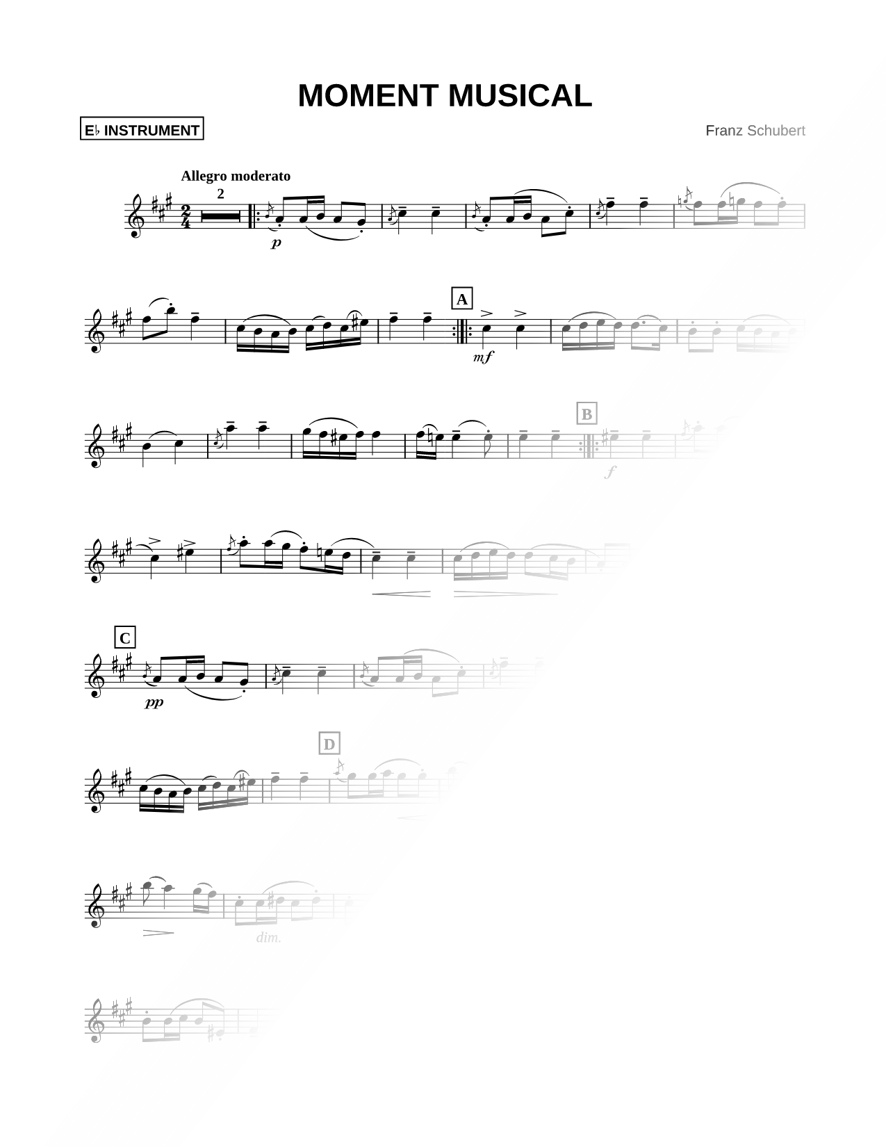 Moment Musical No. 3 - Eb Instrument