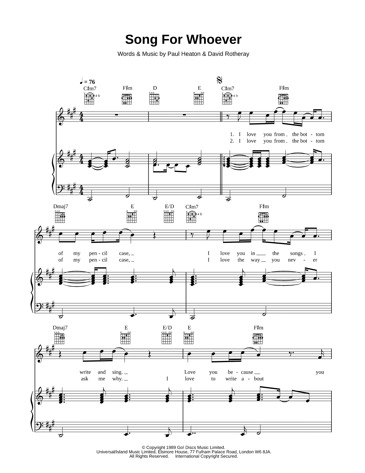 Song for Whoever