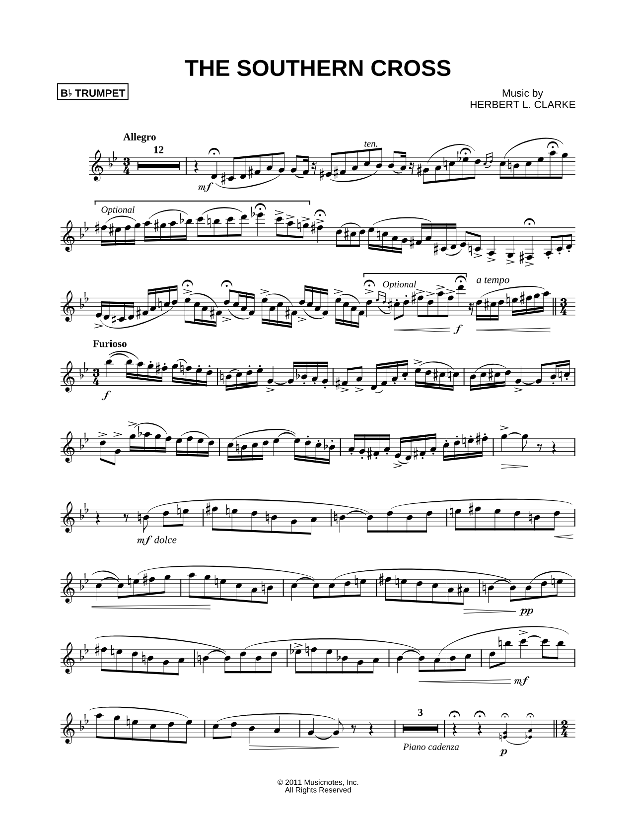 The Southern Cross - Bb Trumpet