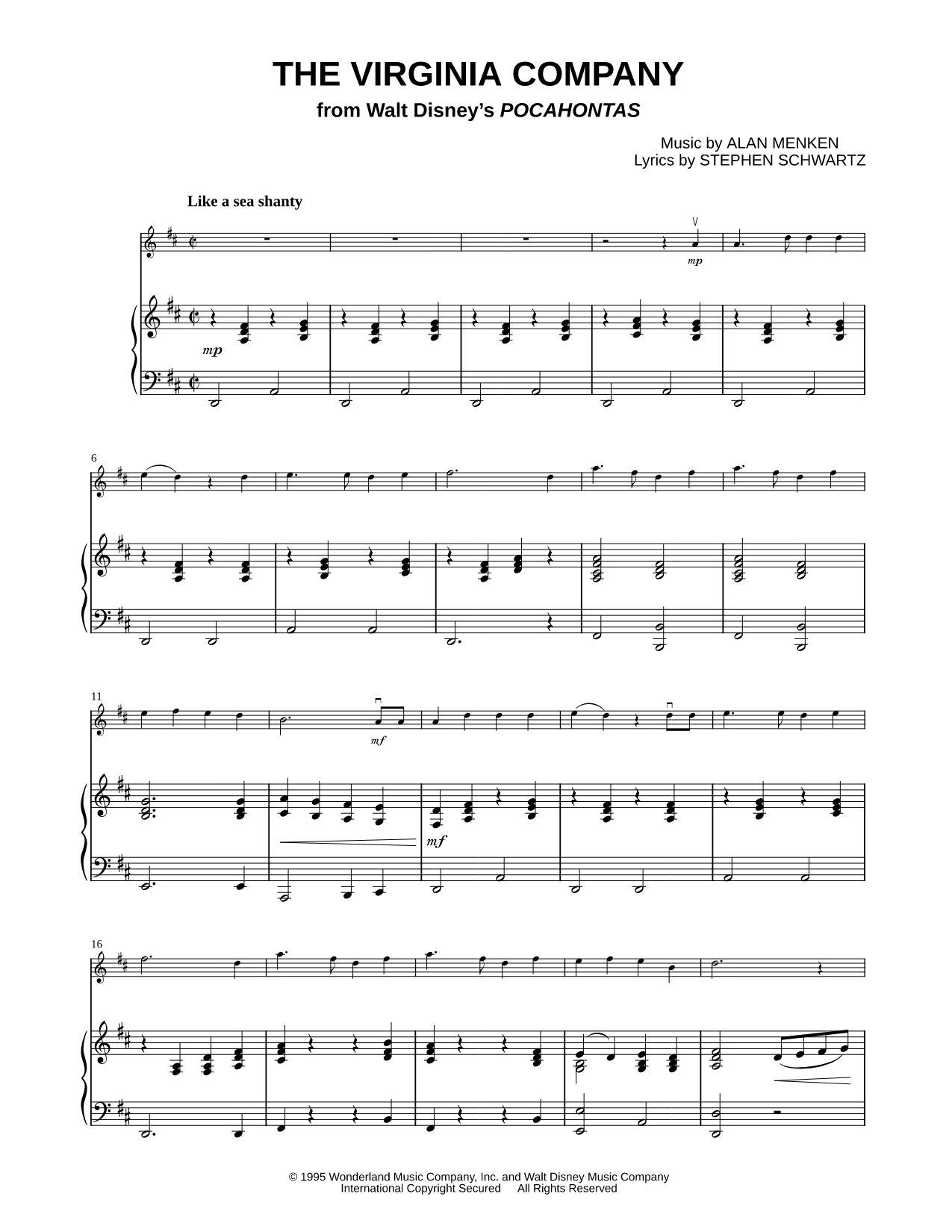 The Virginia Company - Piano Accompaniment (Strings)